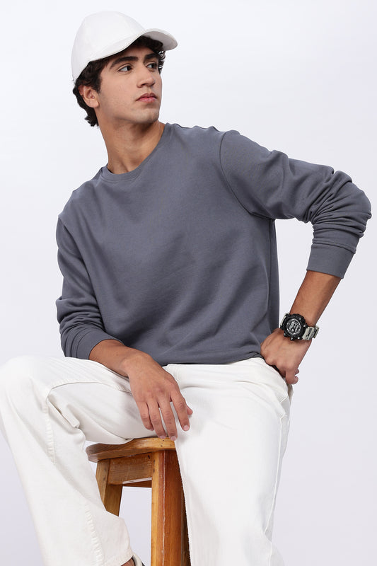 Iron Grey Minimal Sweatshirt
