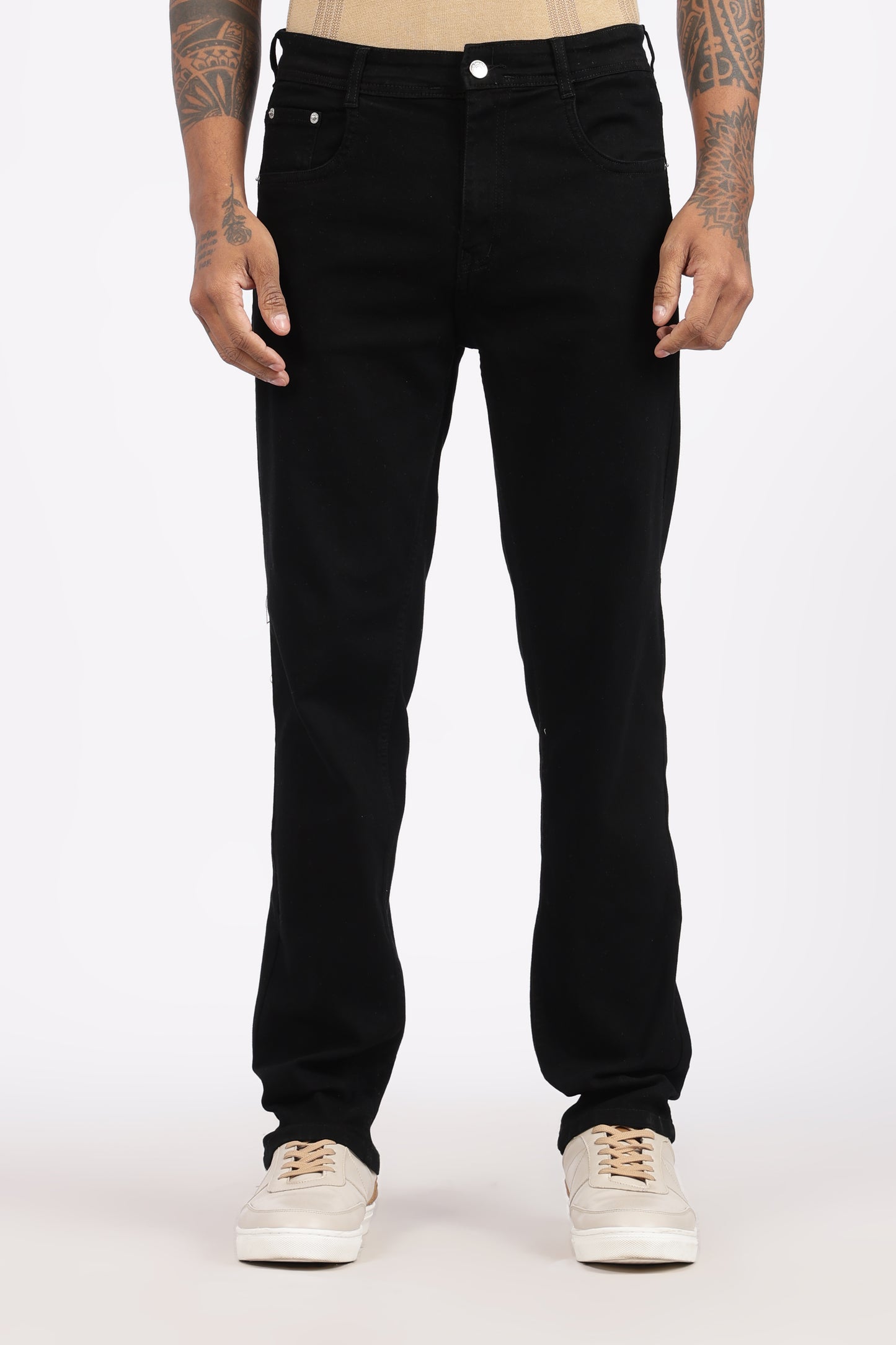Black Denim Regular Fit Jeans
