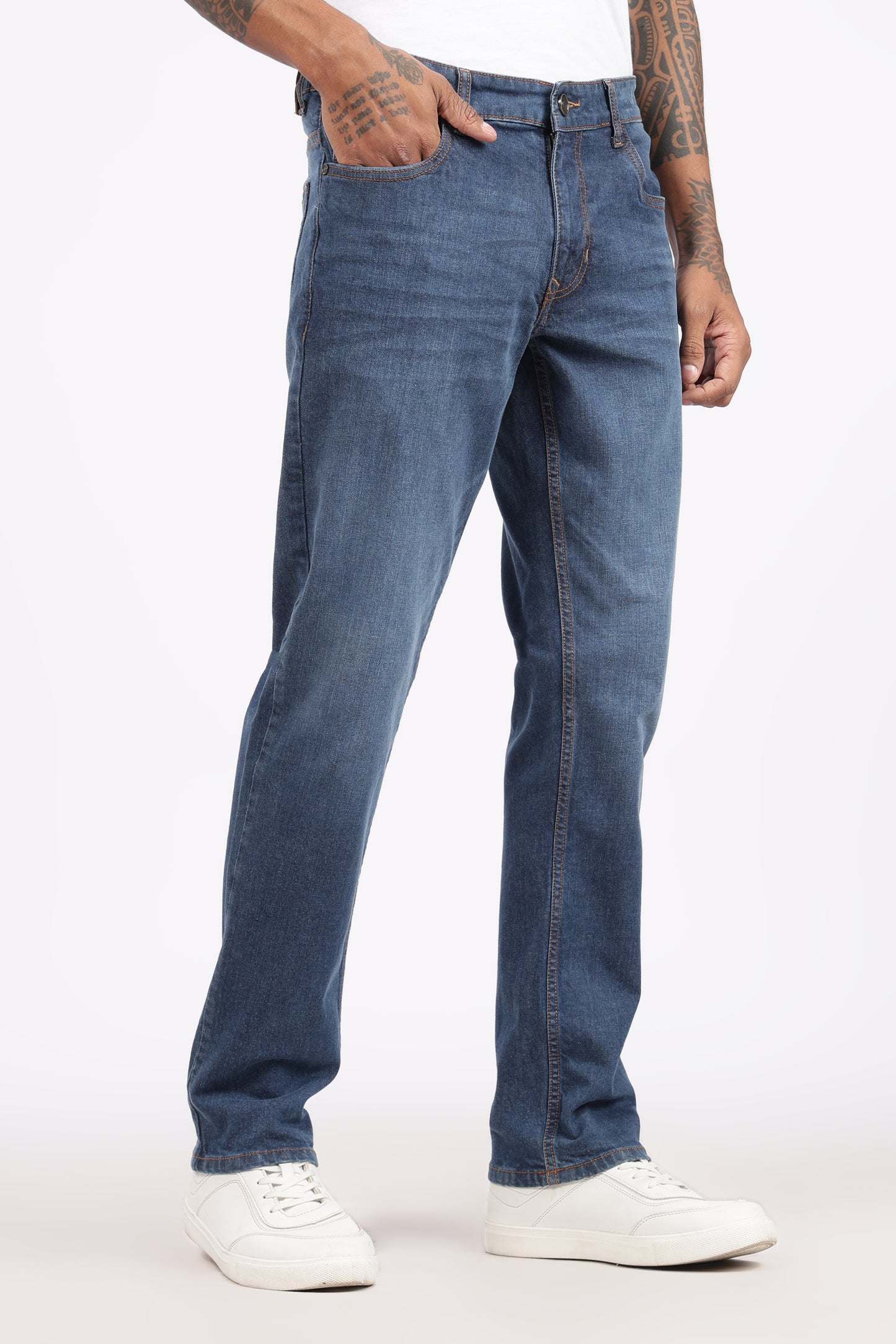 Classic Blue Denim Regular Fit Jeans