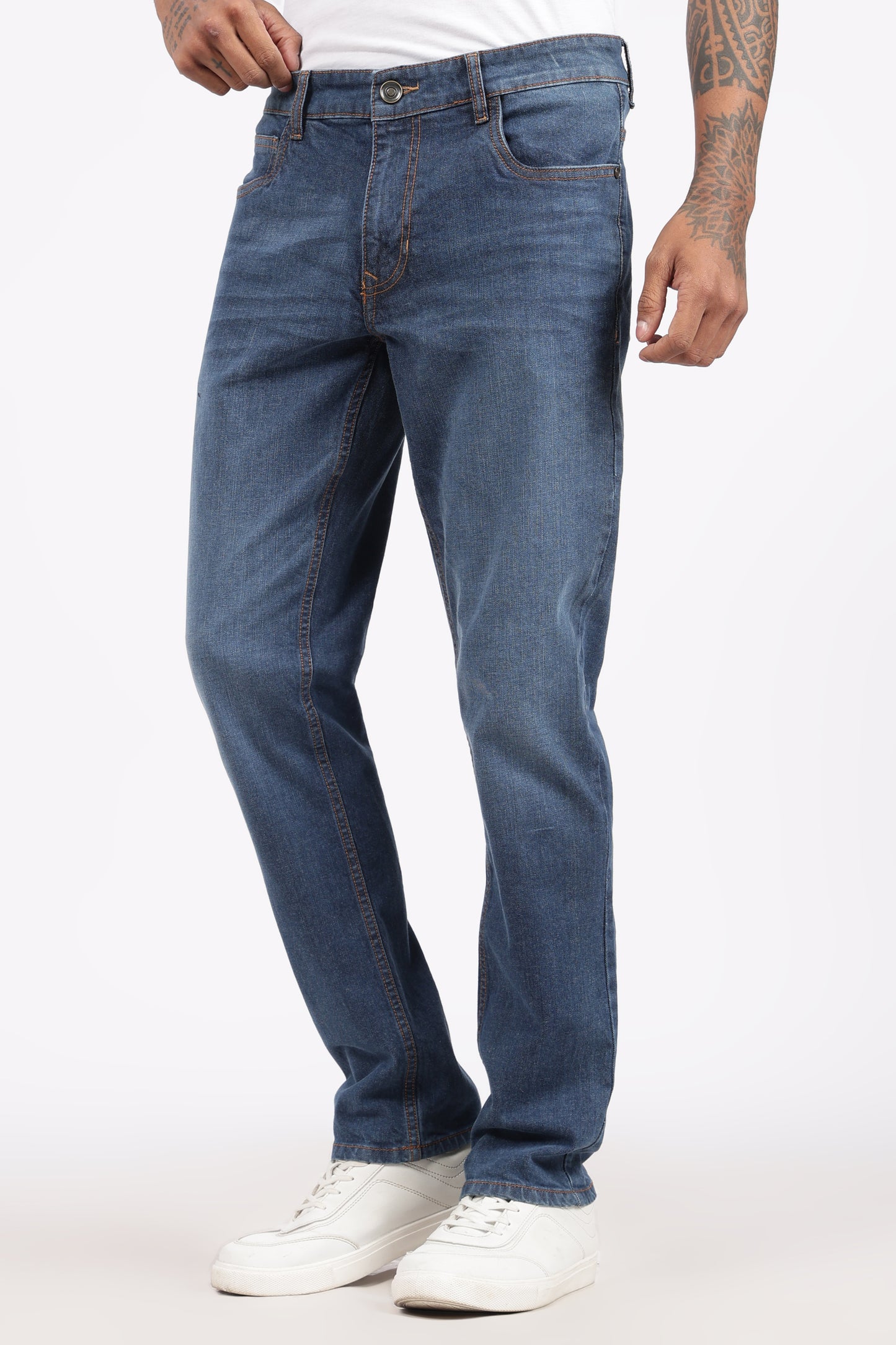 Classic Blue Denim Regular Fit Jeans