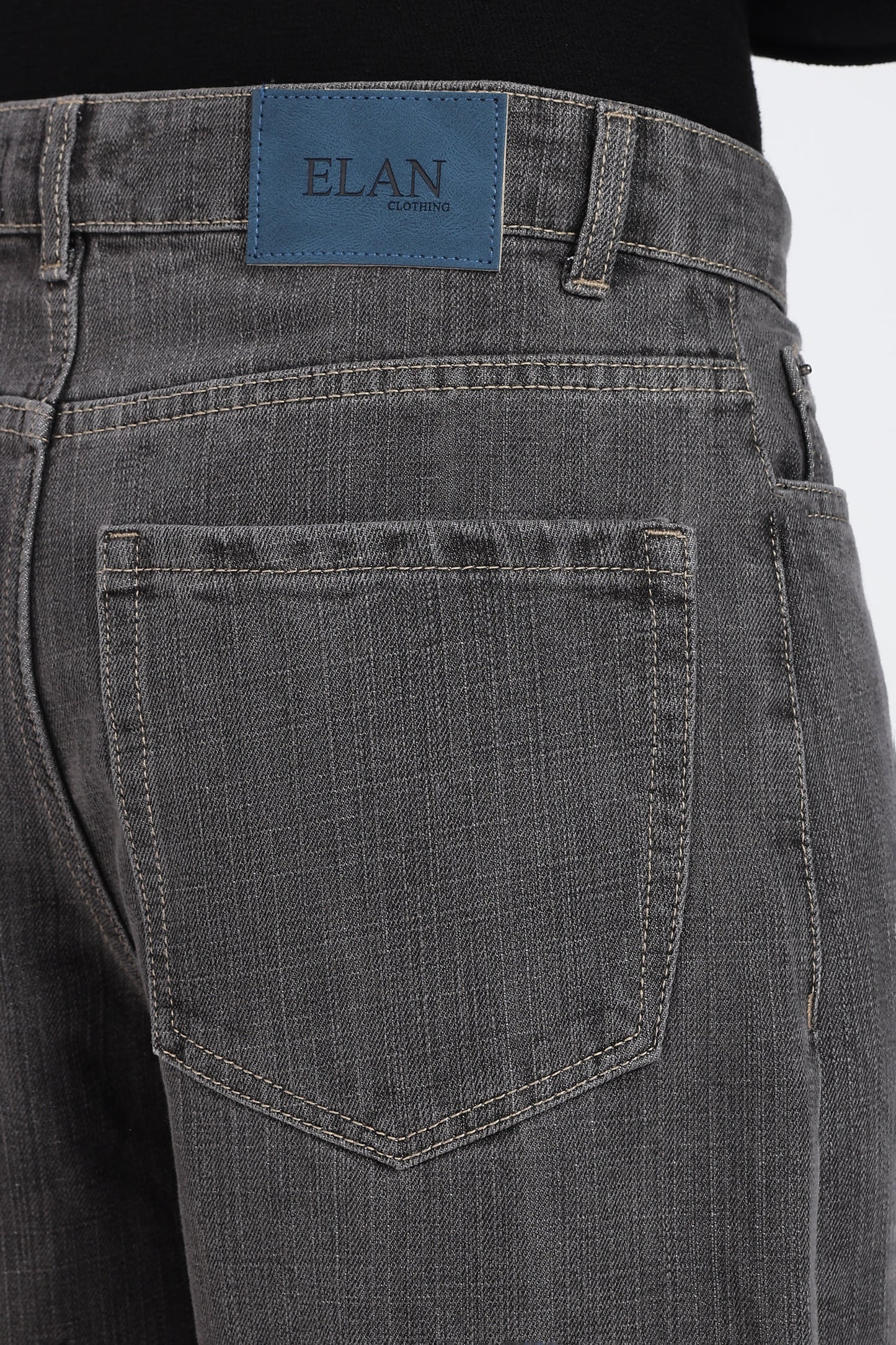 Washed Charcoal Grey Loose Fit Denim Jeans