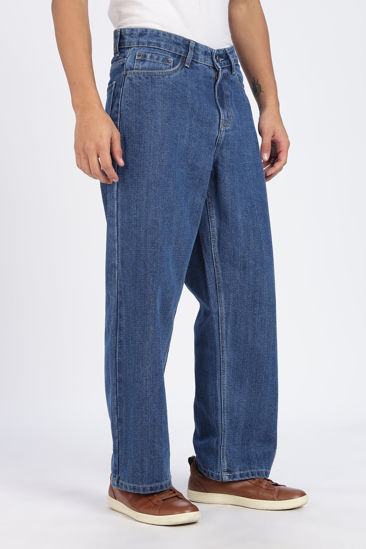 Dark Blue Loose Fit Denim Jeans