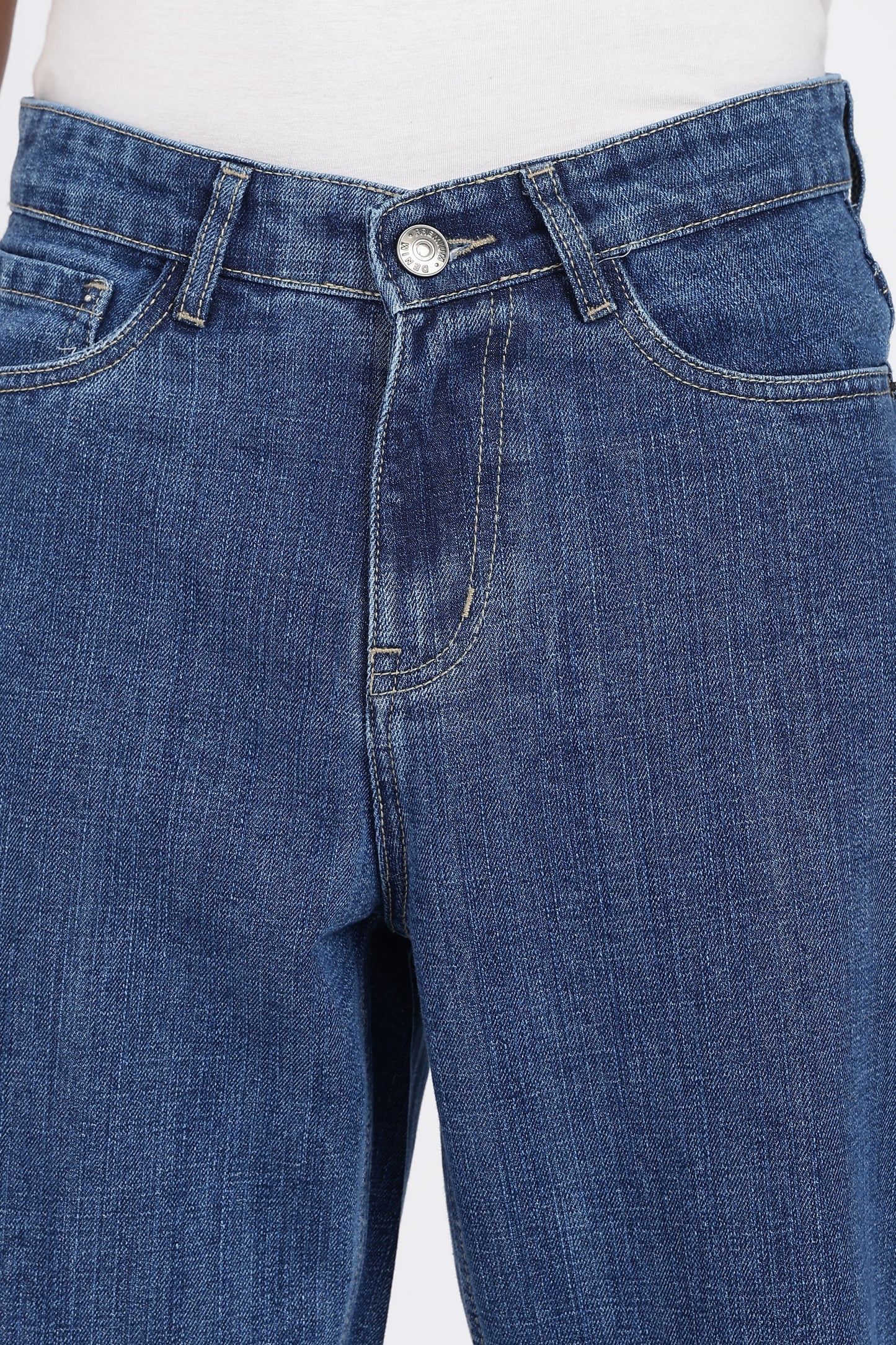 Dark Blue Loose Fit Denim Jeans