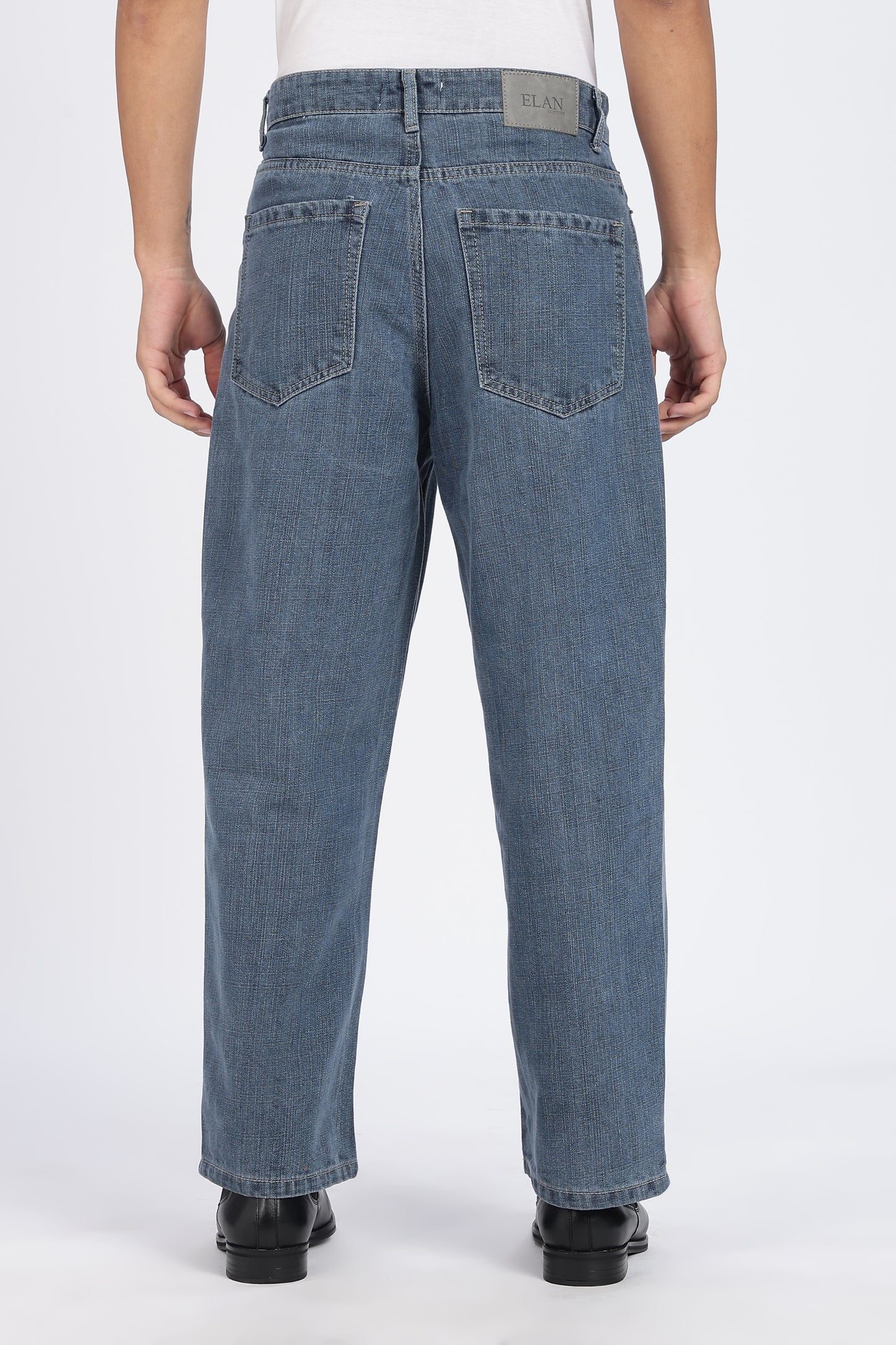 Mid Blue Loose Fit Denim Jeans