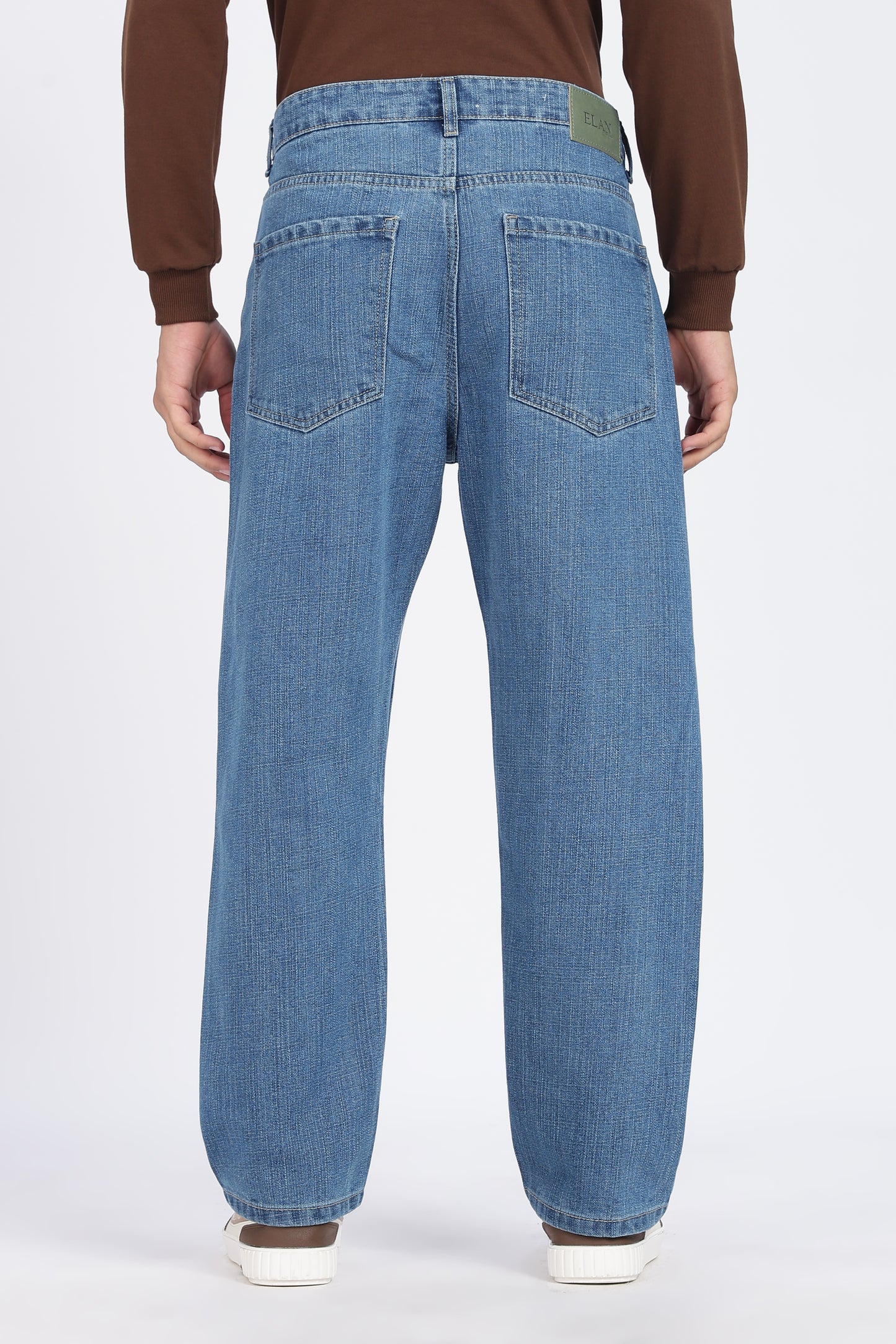 Mid Blue Straight Fit Denim Jeans