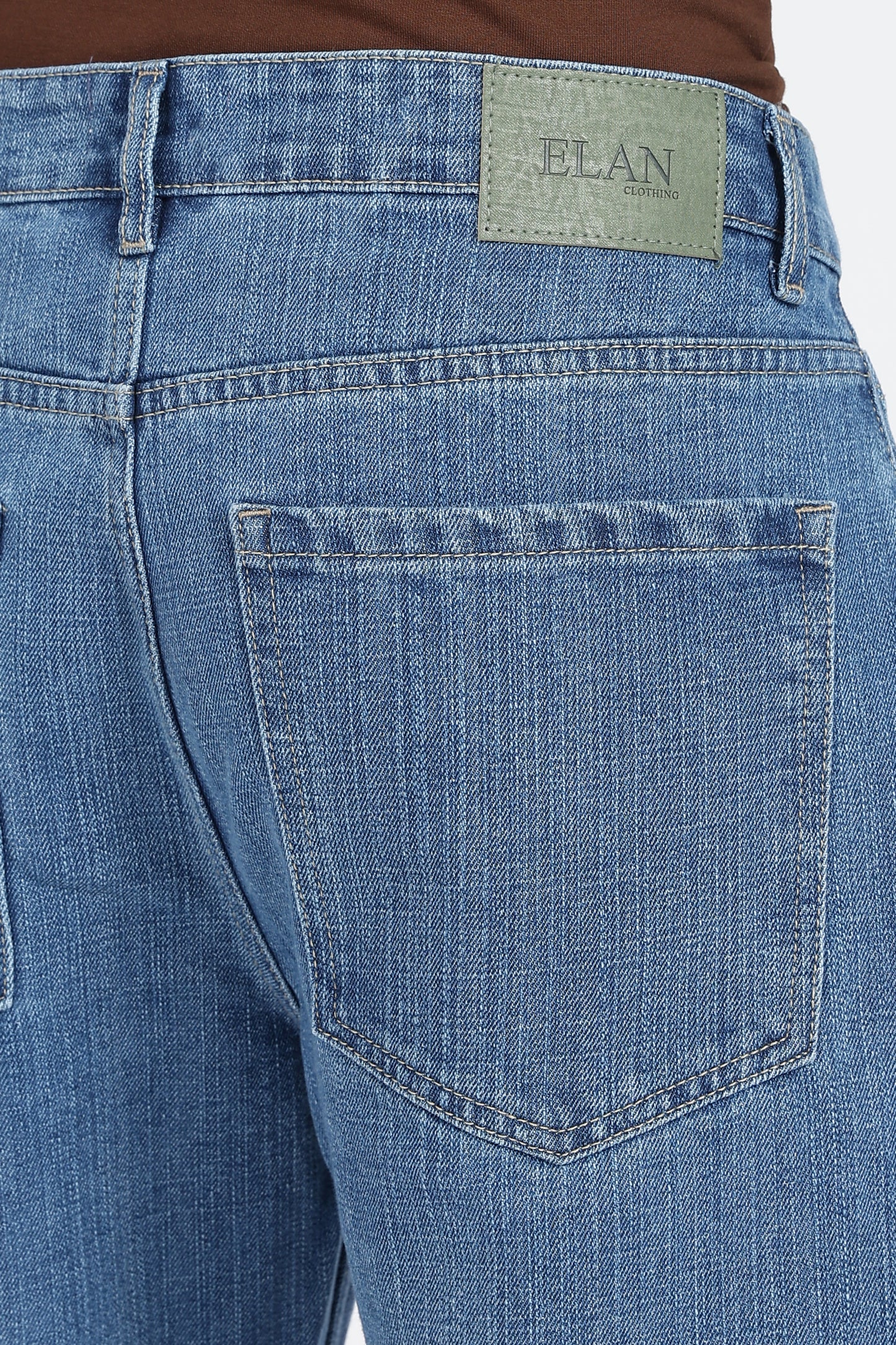 Mid Blue Straight Fit Denim Jeans