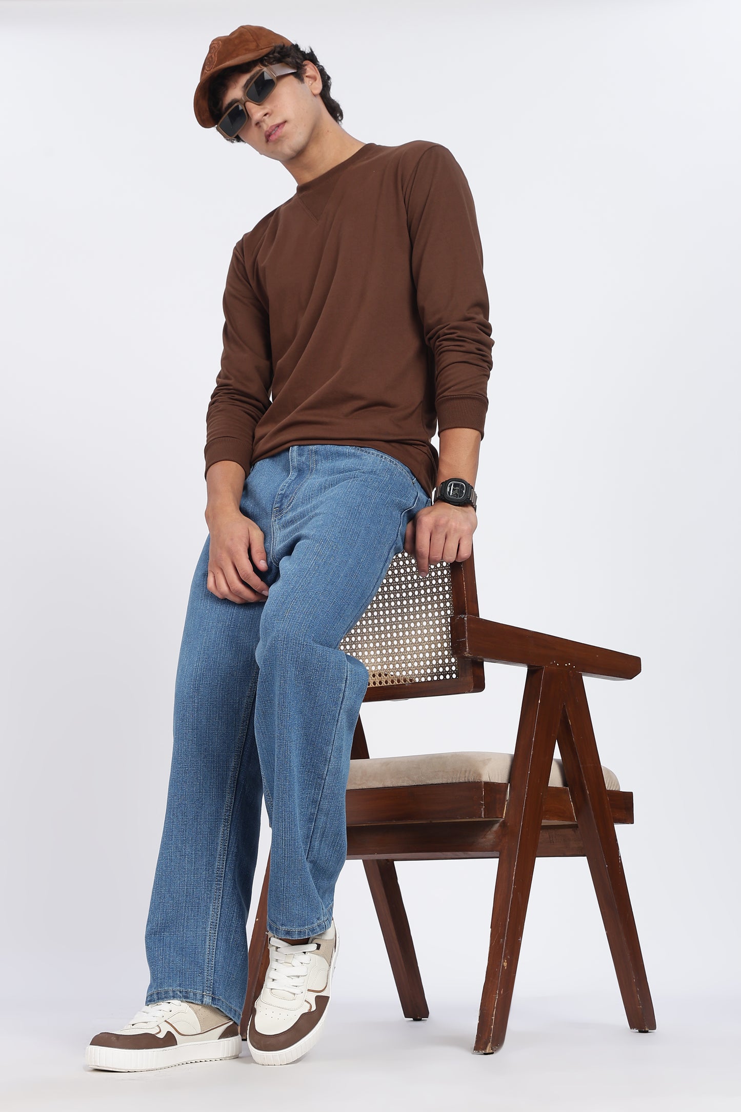 Mid Blue Straight Fit Denim Jeans