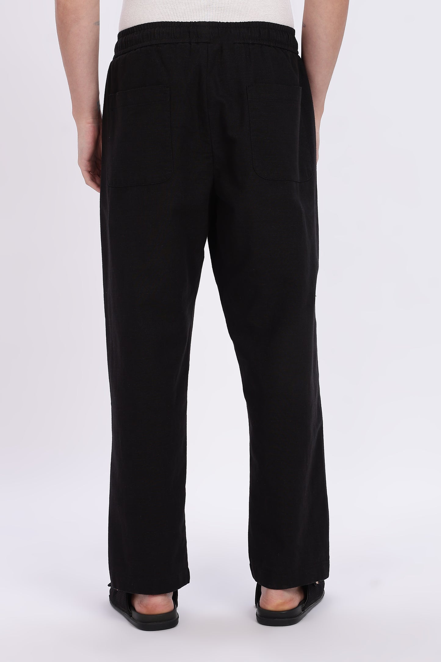Linen Loose Fit Pant Black