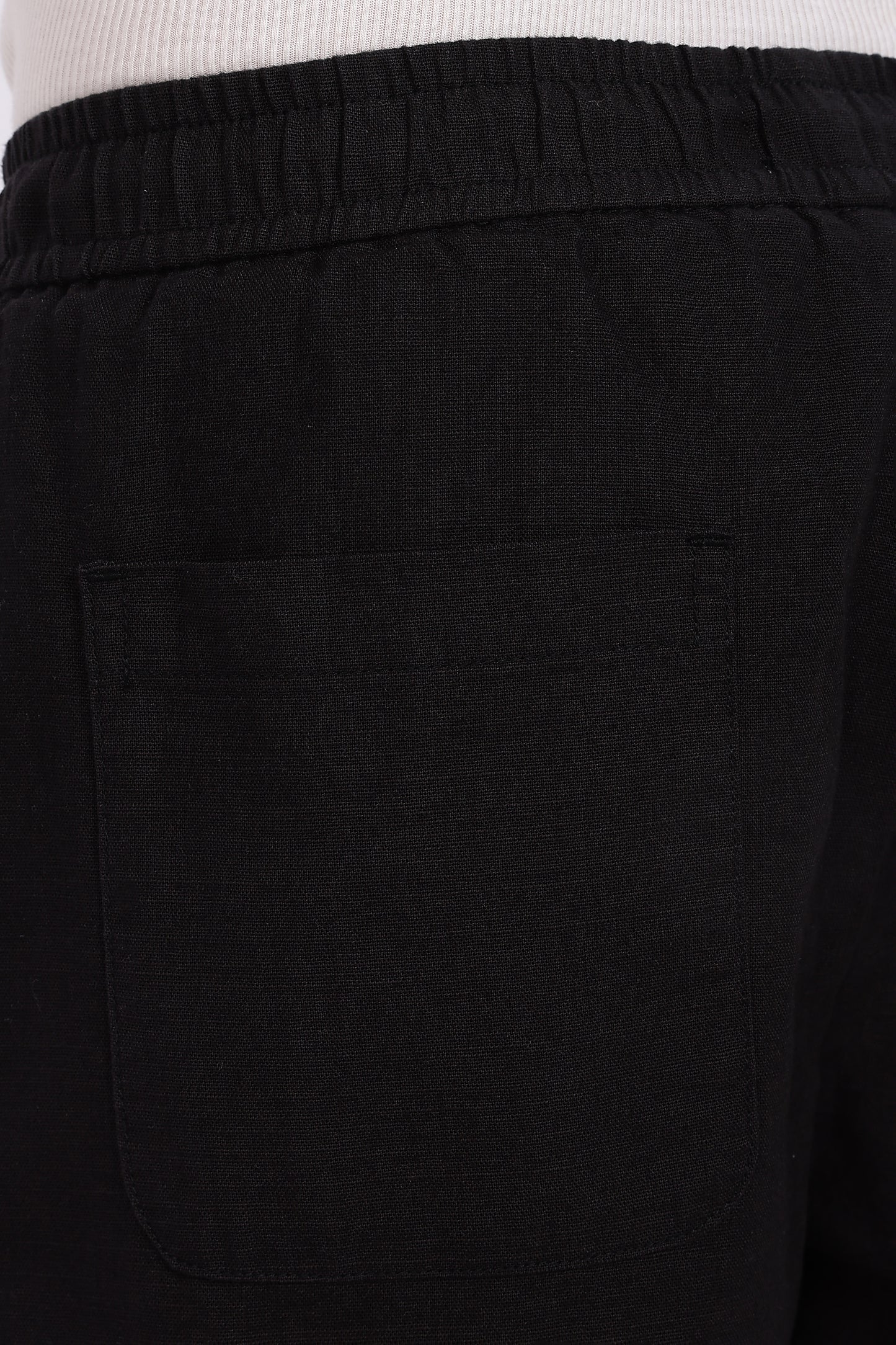 Linen Loose Fit Pant Black