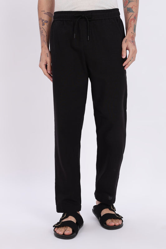 Linen Loose Fit Pant Black