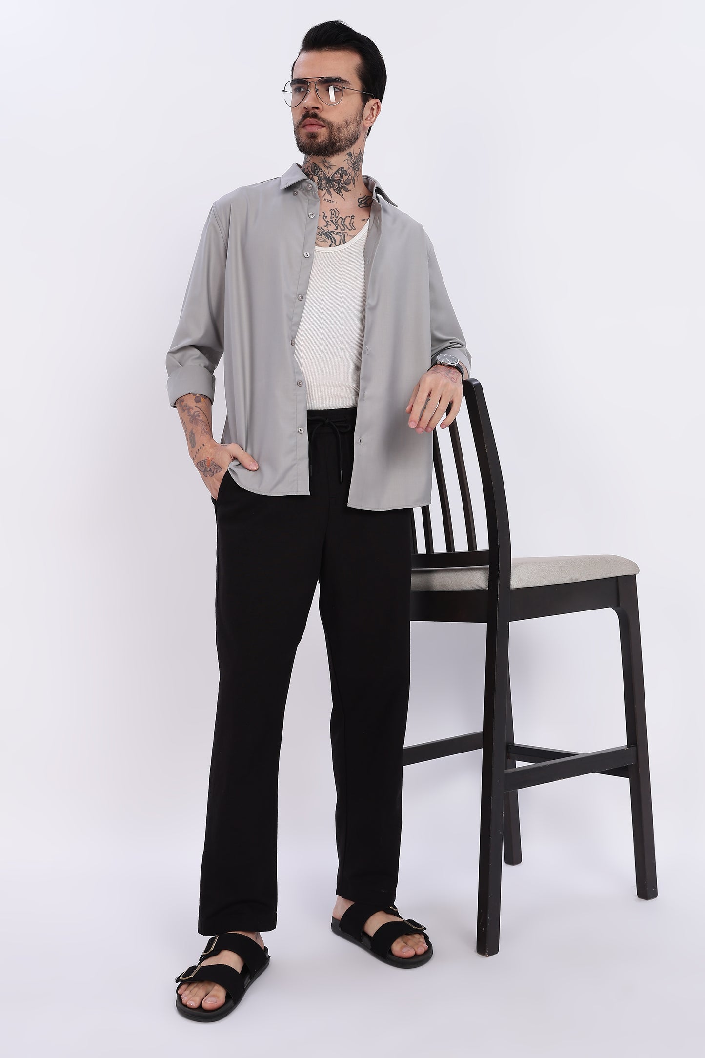 Linen Loose Fit Pant Black