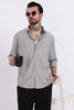 Silver Grey Regular Fit Melange Shirt