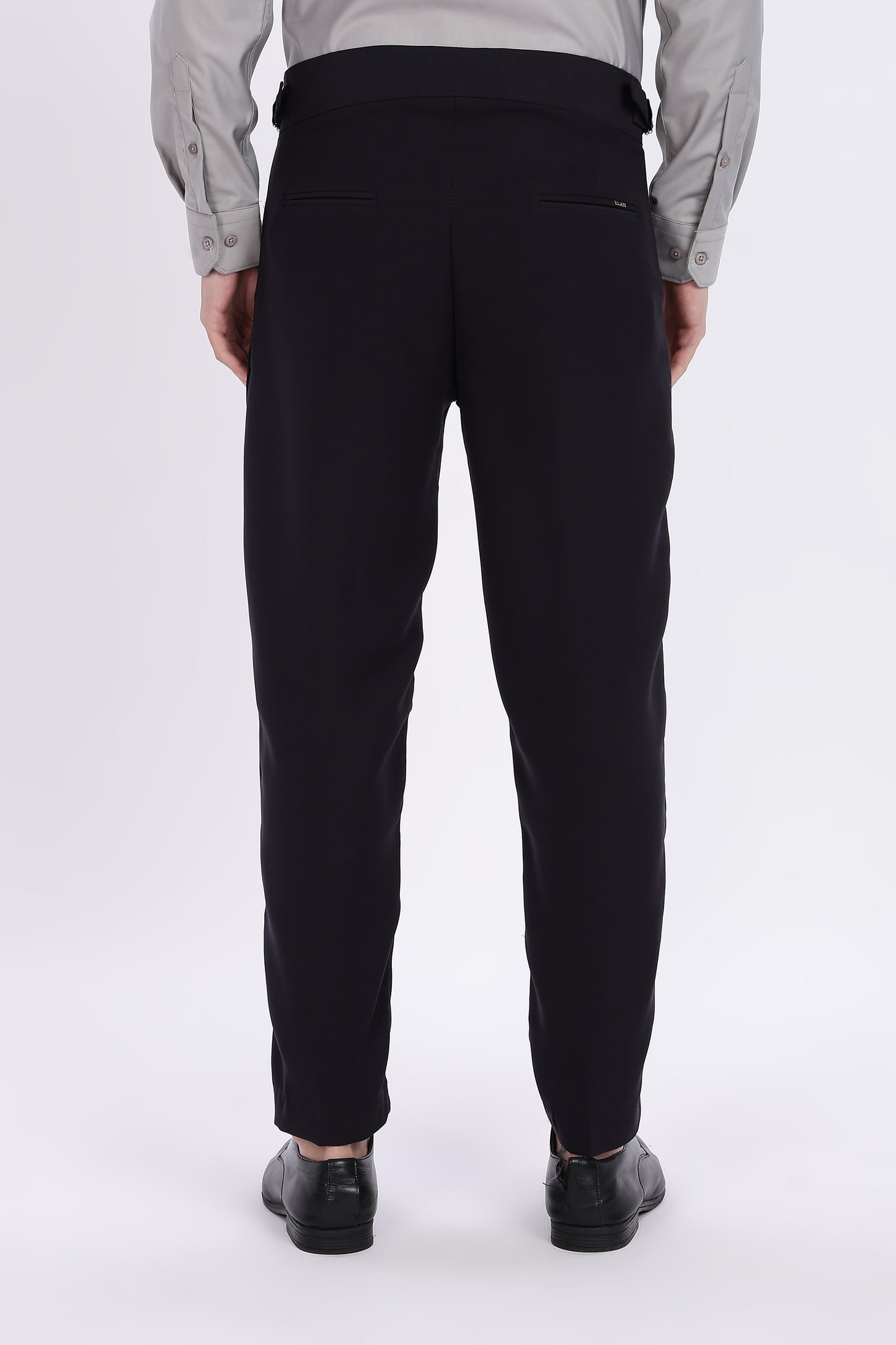 Regular Fit Carbon Black Armani Gurkha Pants