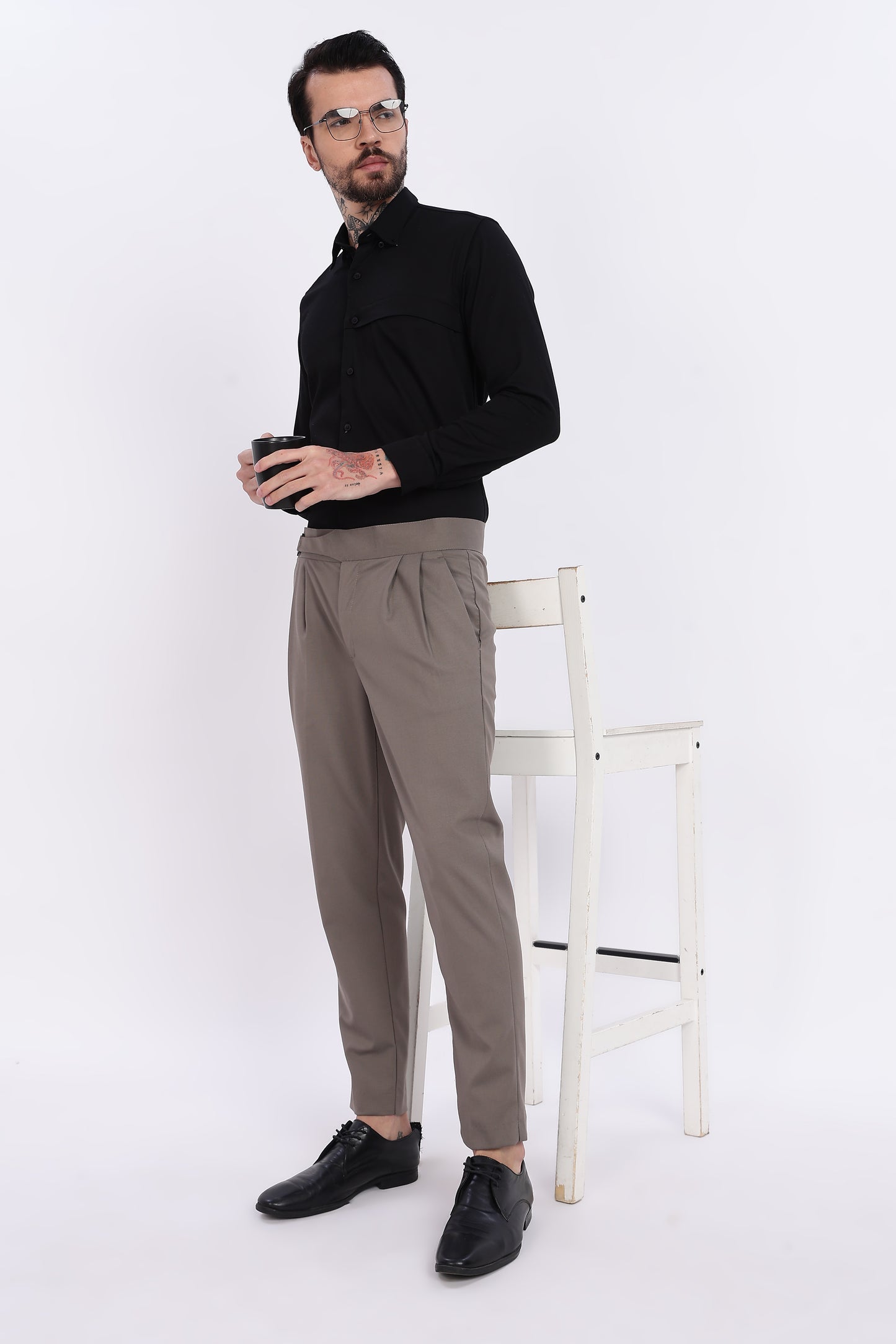 Taupe Italian Gurkha Trouser