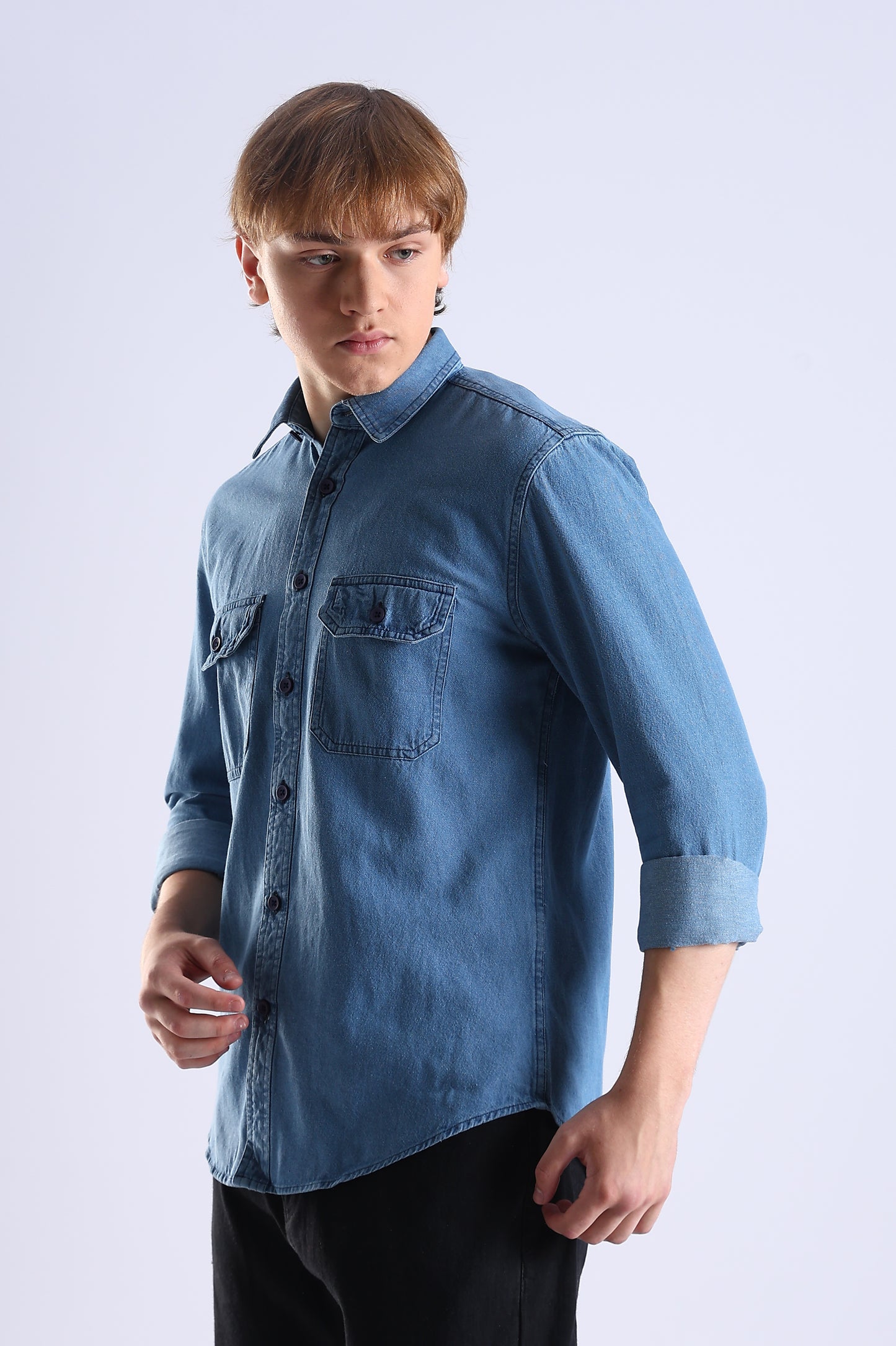 Regular Fit Light Blue Denim Shirt