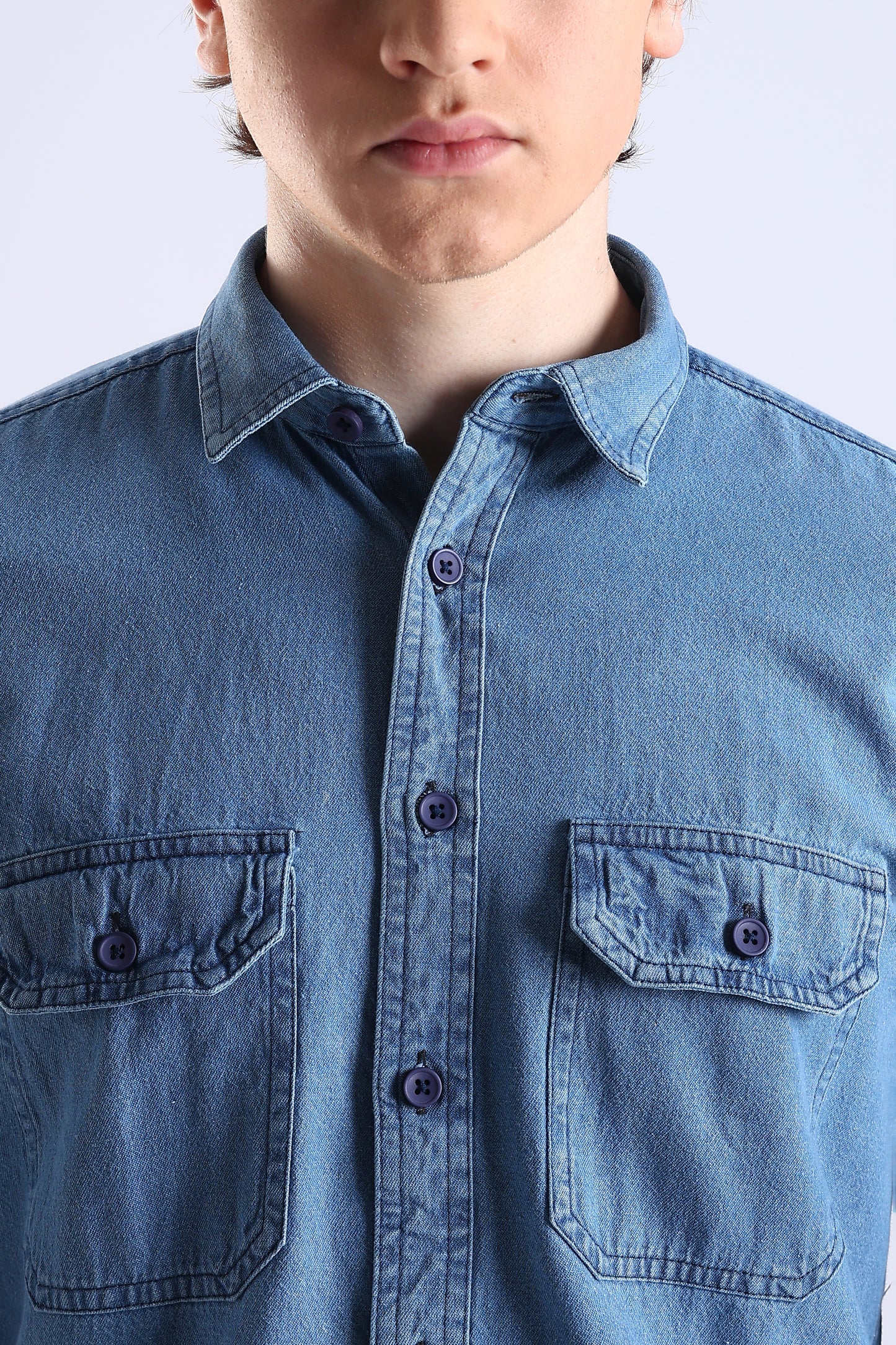 Regular Fit Light Blue Denim Shirt