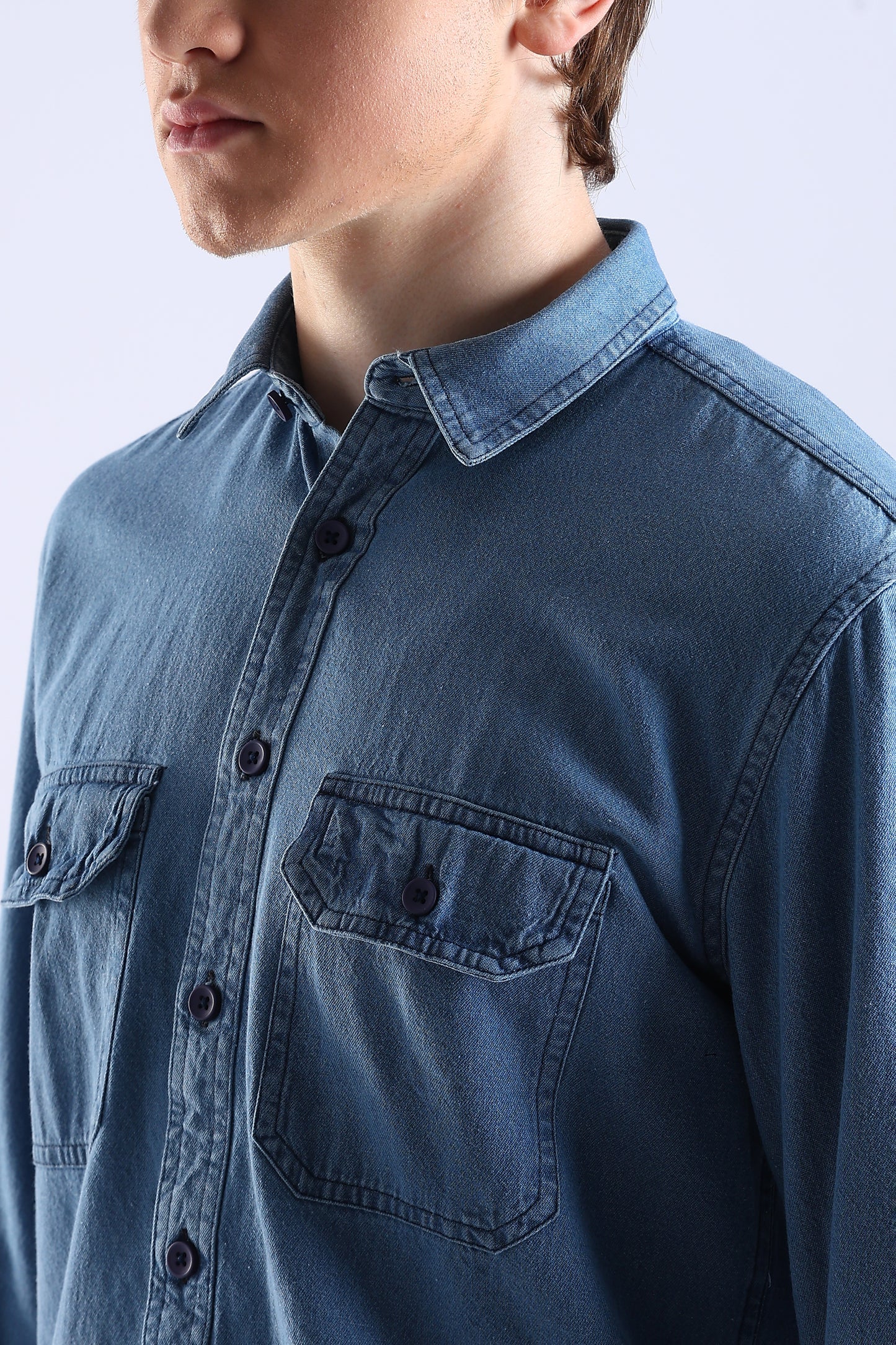 Regular Fit Light Blue Denim Shirt