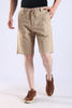 Slim Fit Cotton Beige Shorts