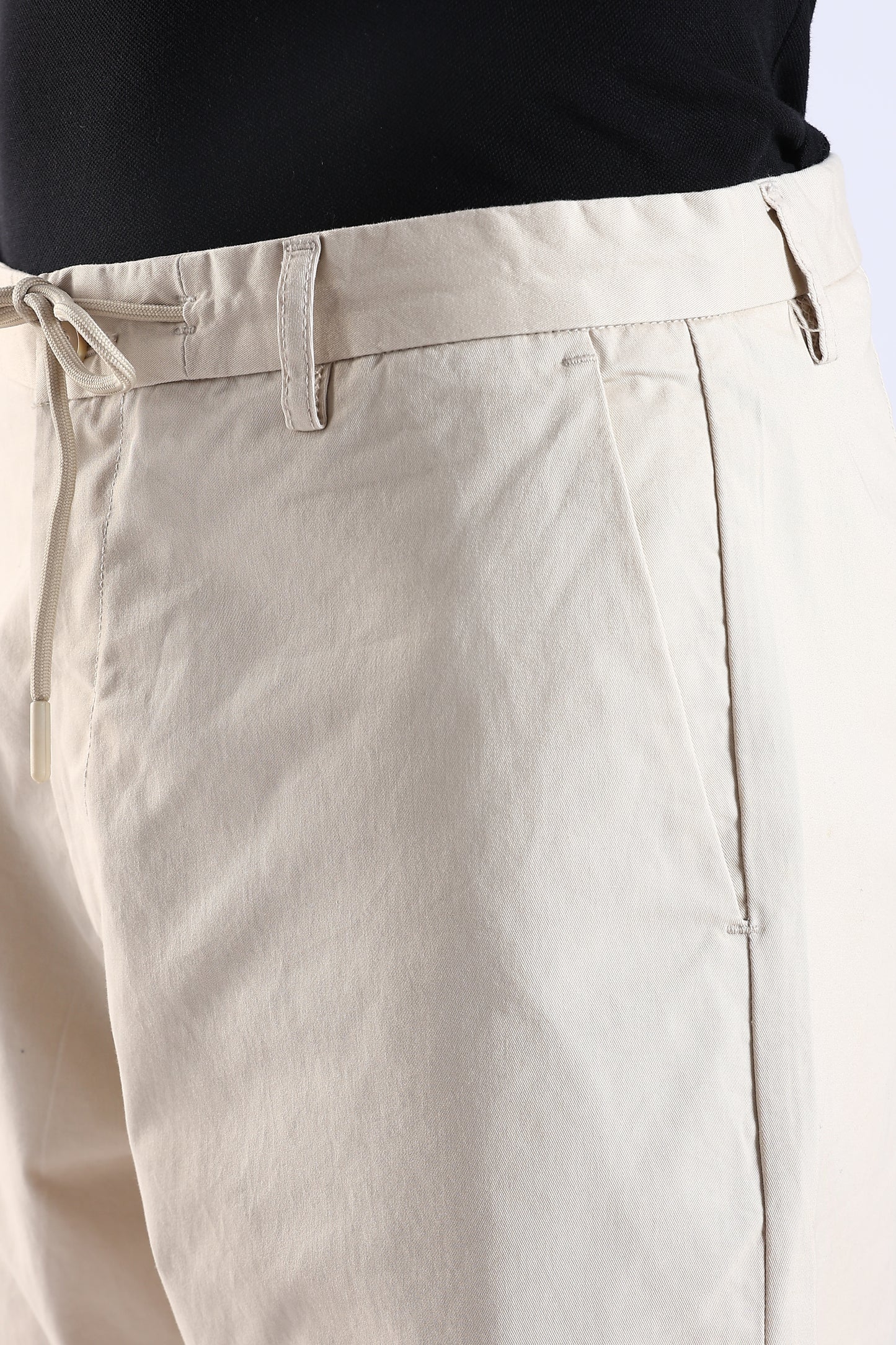 Slim Fit Cotton Light Beige Shorts