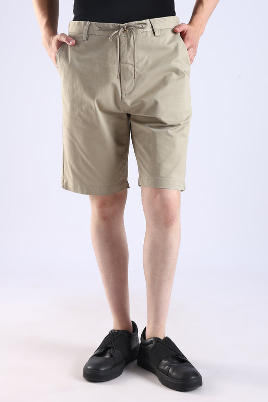 Slim Fit Khaki Rfd Cotton Shorts
