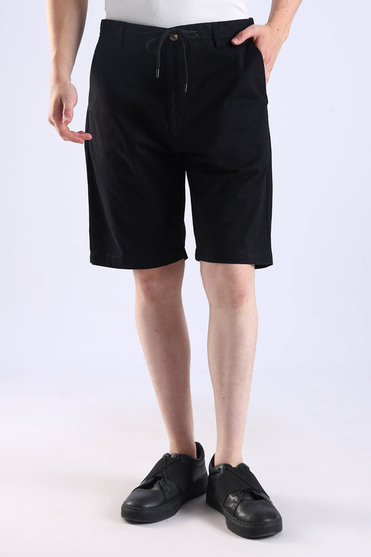Slim Fit Black RFD Cotton Shorts