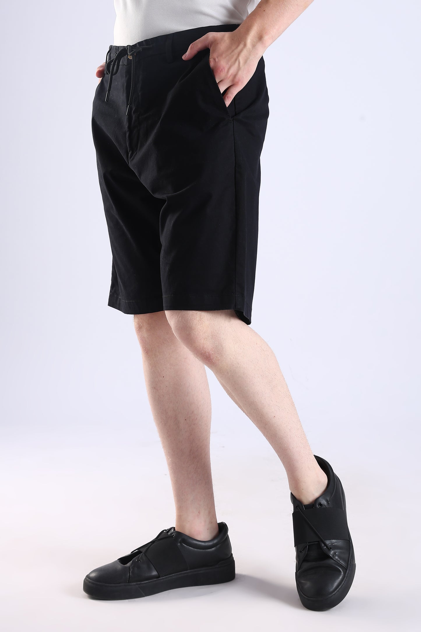 Slim Fit Black RFD Cotton Shorts