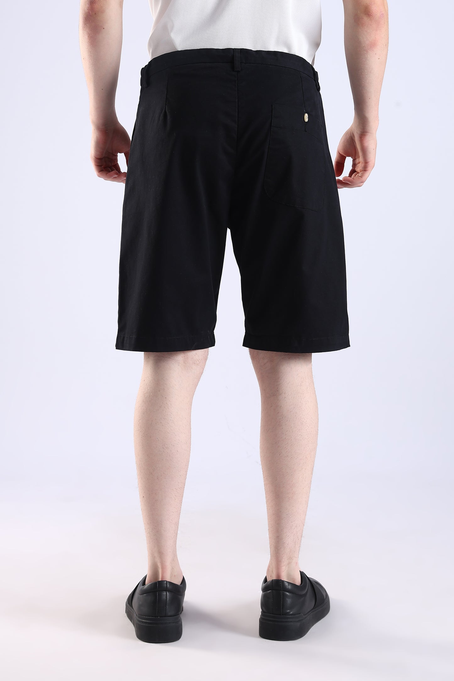 Slim Fit Black RFD Cotton Shorts