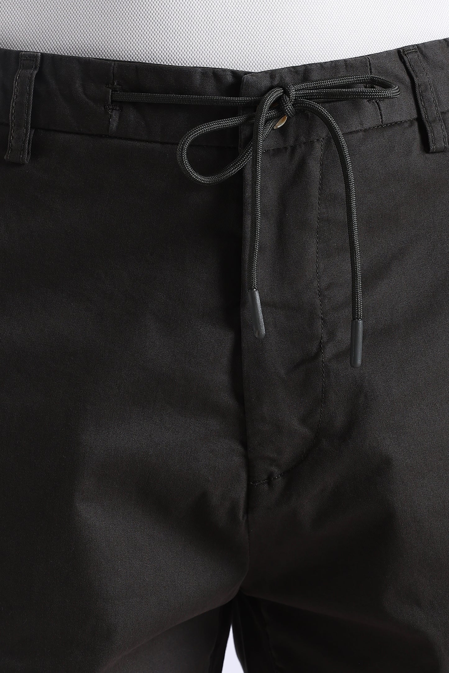 Slim Fit Black Rfd Cotton Shorts