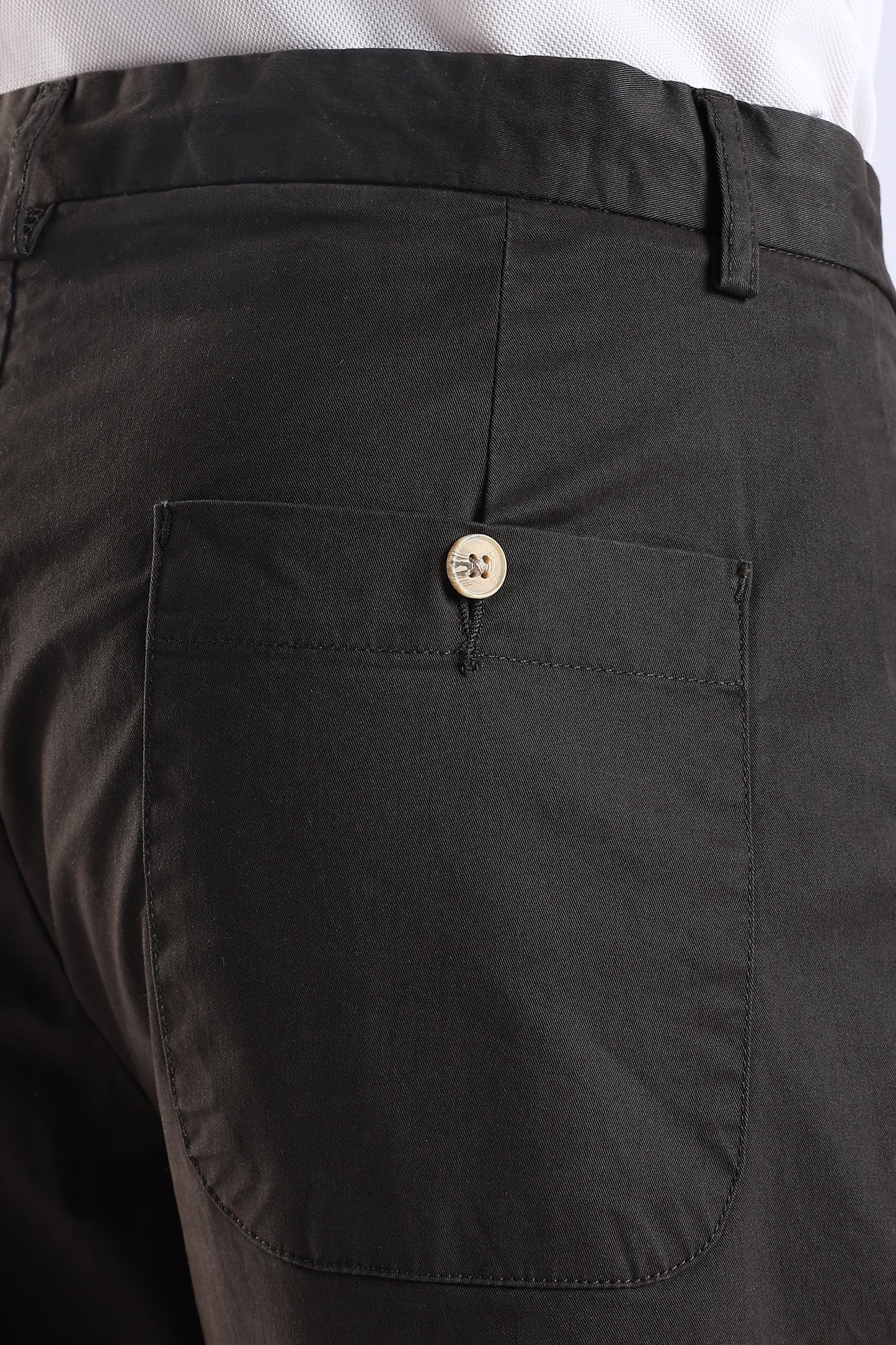 Slim Fit Black Rfd Cotton Shorts