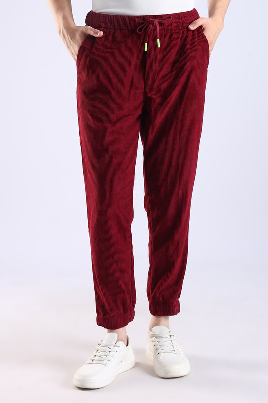 Regular Fit Corduroy Red Trouser