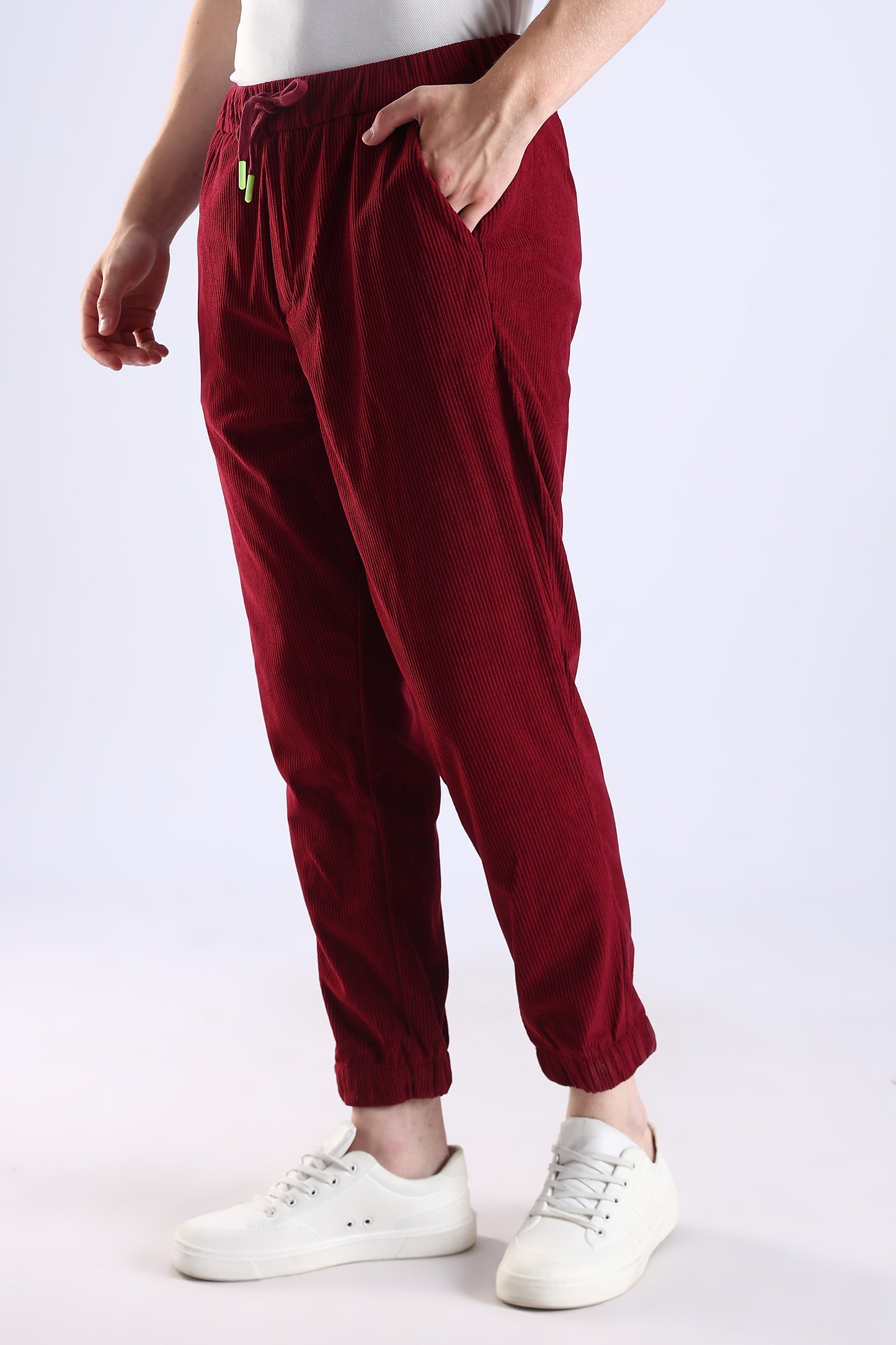 Regular Fit Corduroy Red Trouser