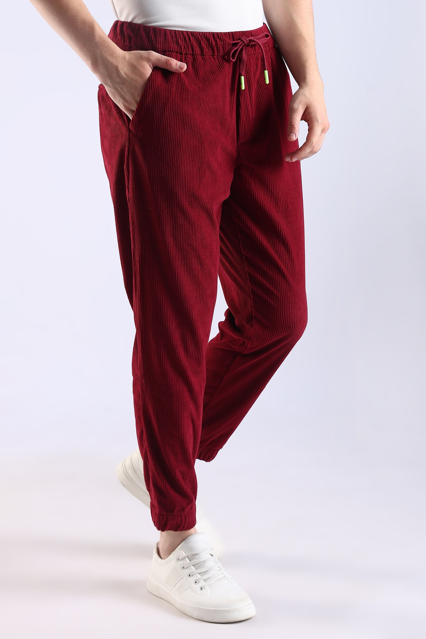 Regular Fit Corduroy Red Trouser