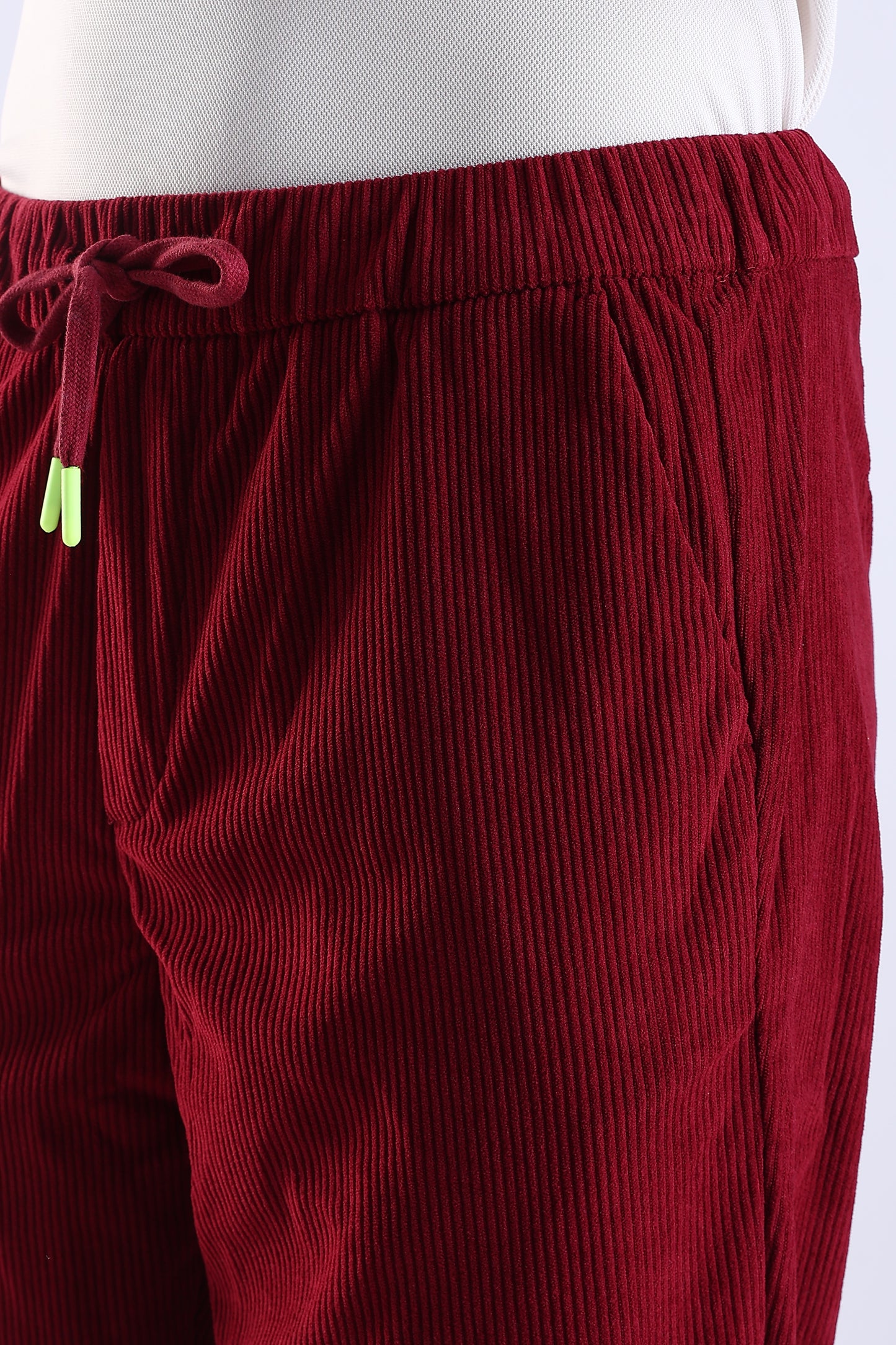 Regular Fit Corduroy Red Trouser