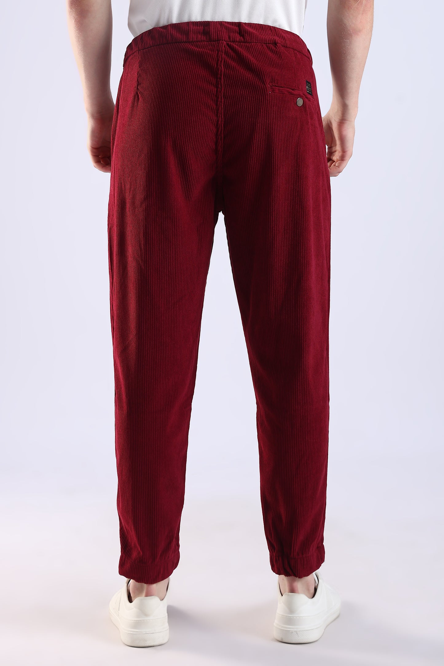 Regular Fit Corduroy Red Trouser