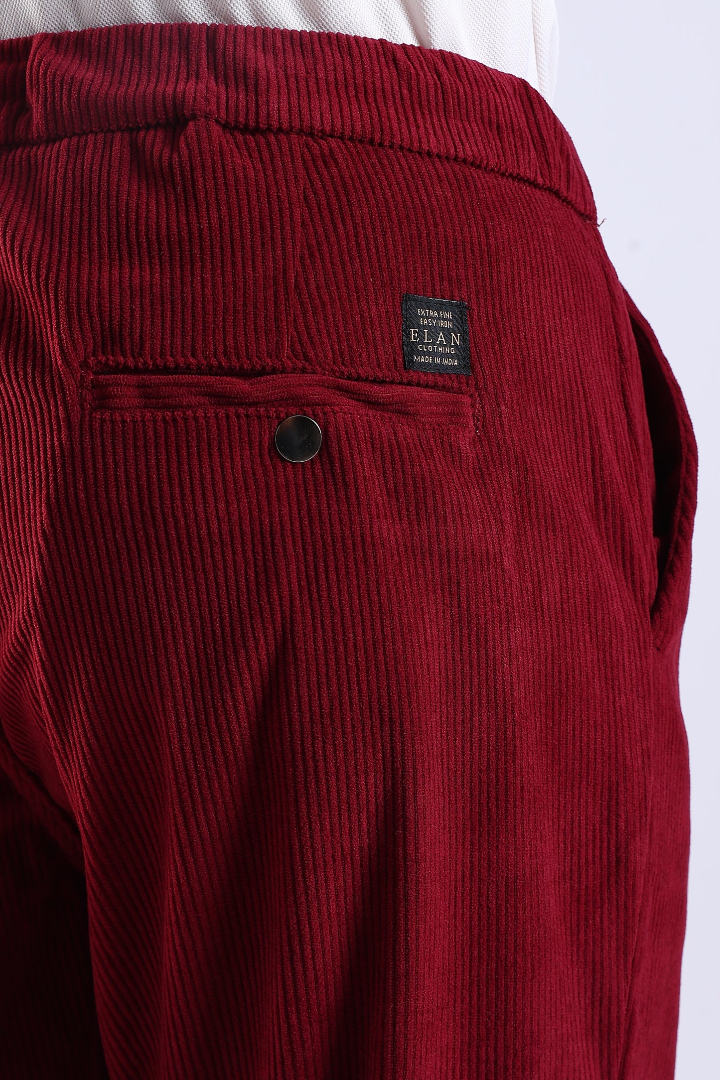 Regular Fit Corduroy Red Trouser