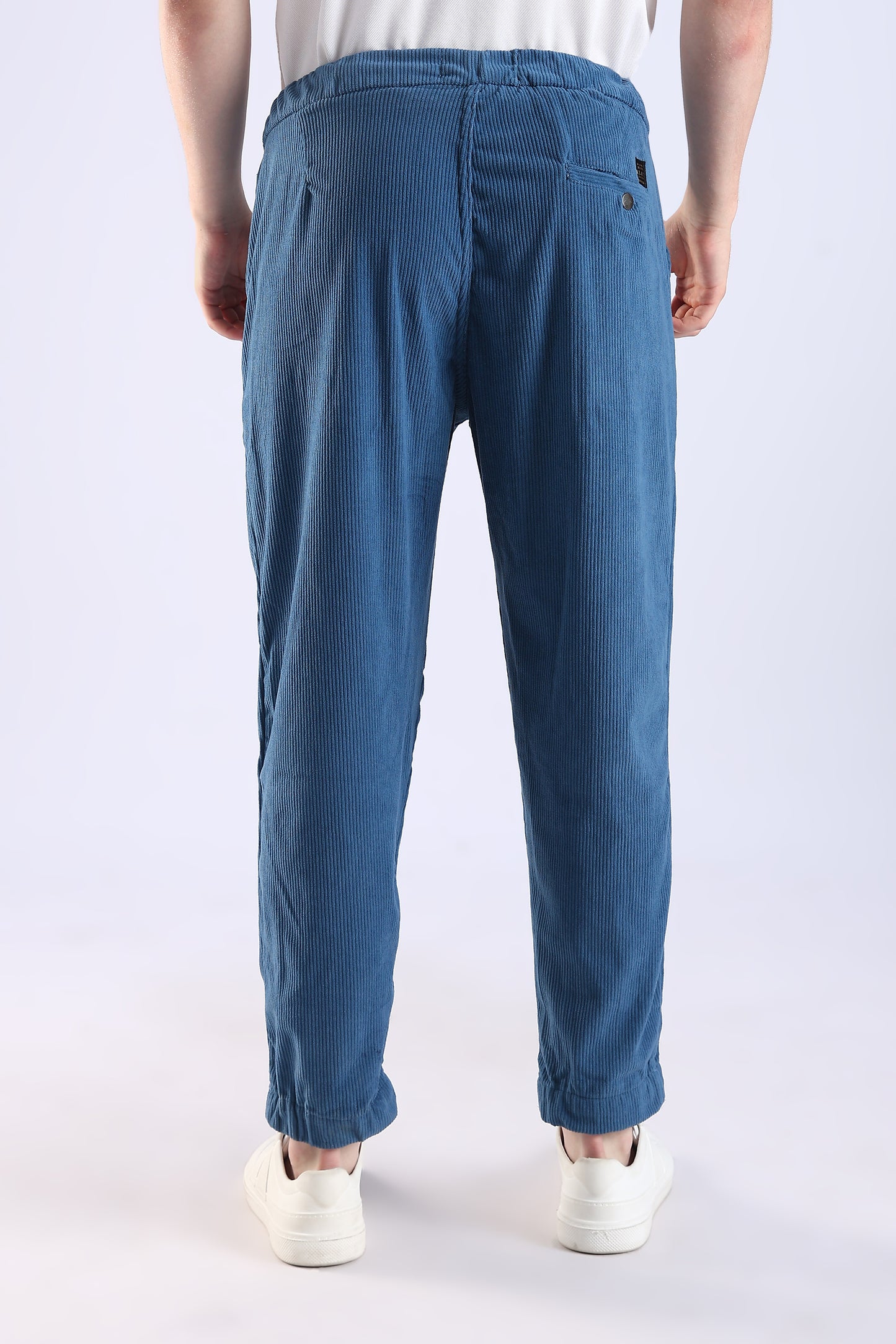 Regular Fit Corduroy Blue Trouser