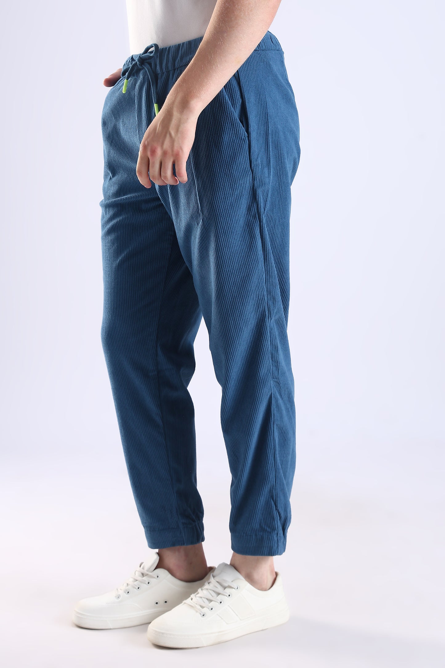 Regular Fit Corduroy Blue Trouser