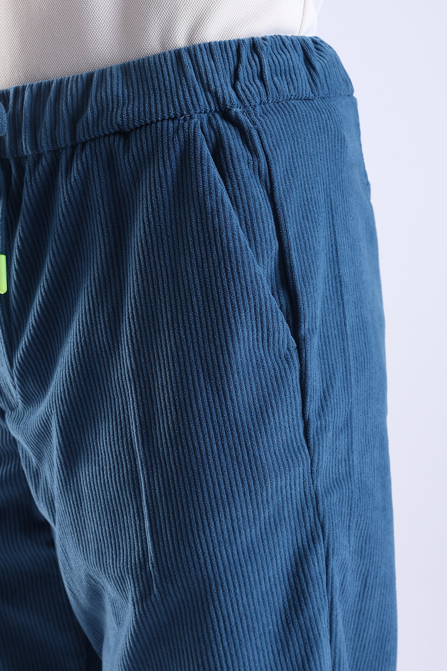 Regular Fit Corduroy Blue Trouser