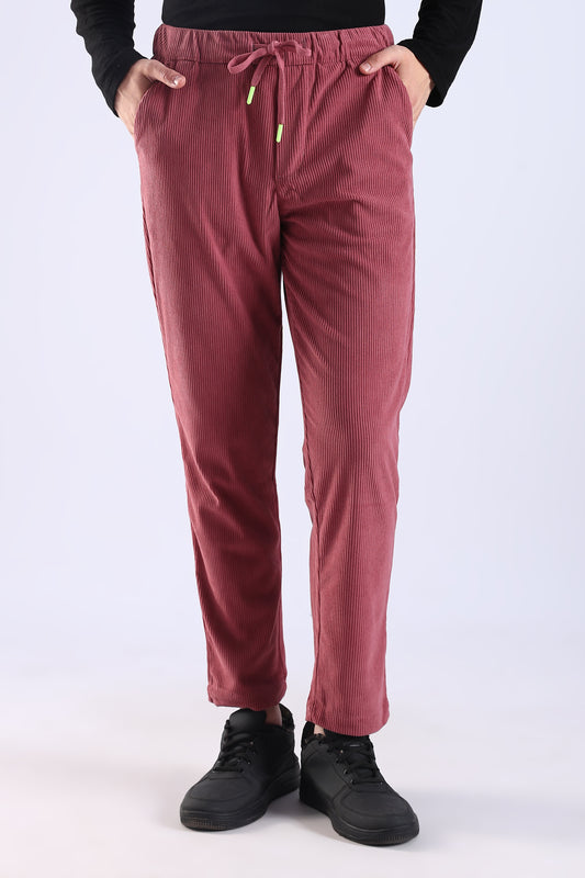 Regular Fit Corduroy Pink Trouser