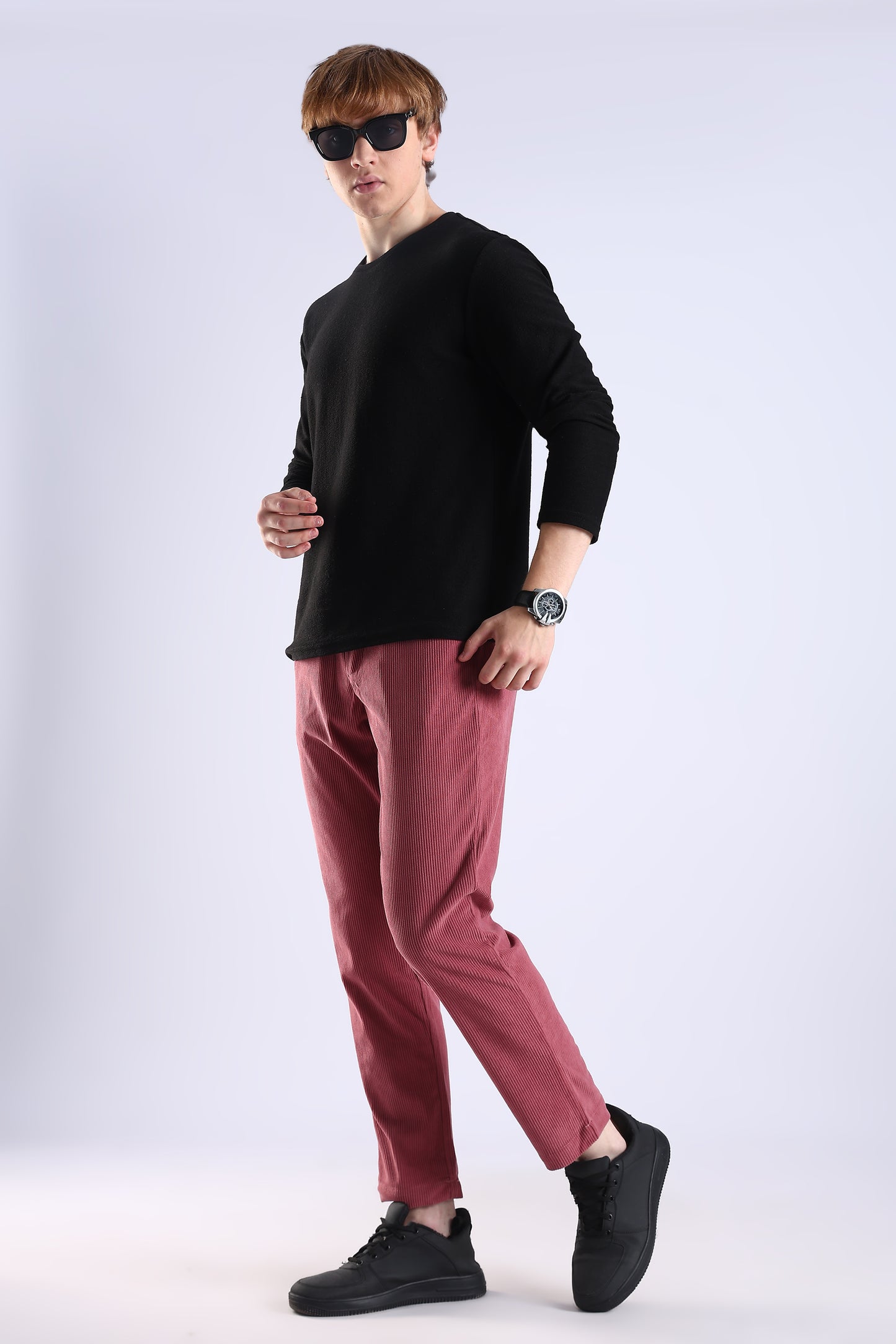 Regular Fit Corduroy Pink Trouser