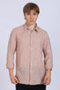 Regular Fit Striped Designer Peach Shirt