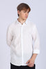 Regular Fit Striped Designer White Shirt