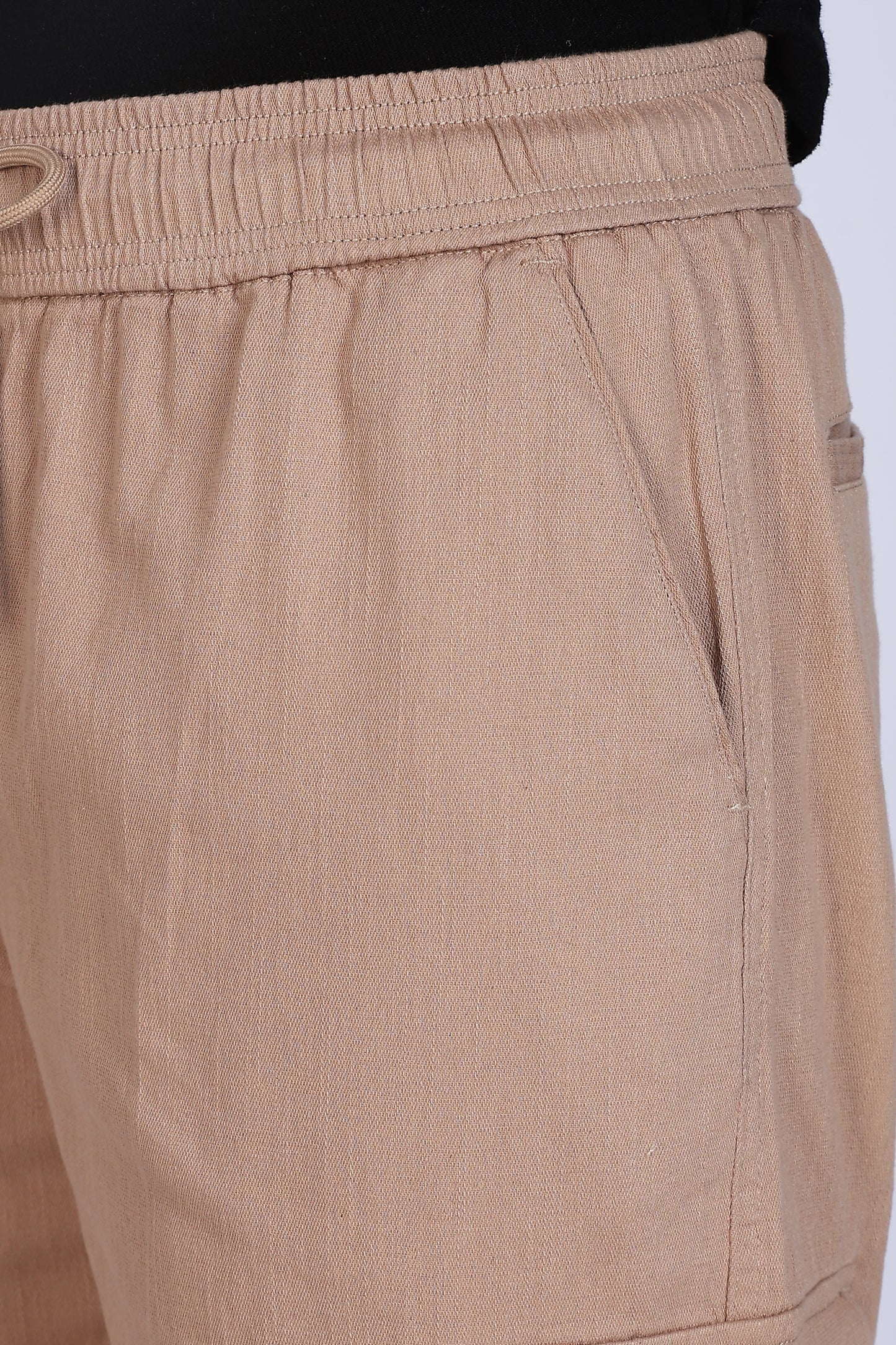 Beige Slim Fit Cargo Trouser