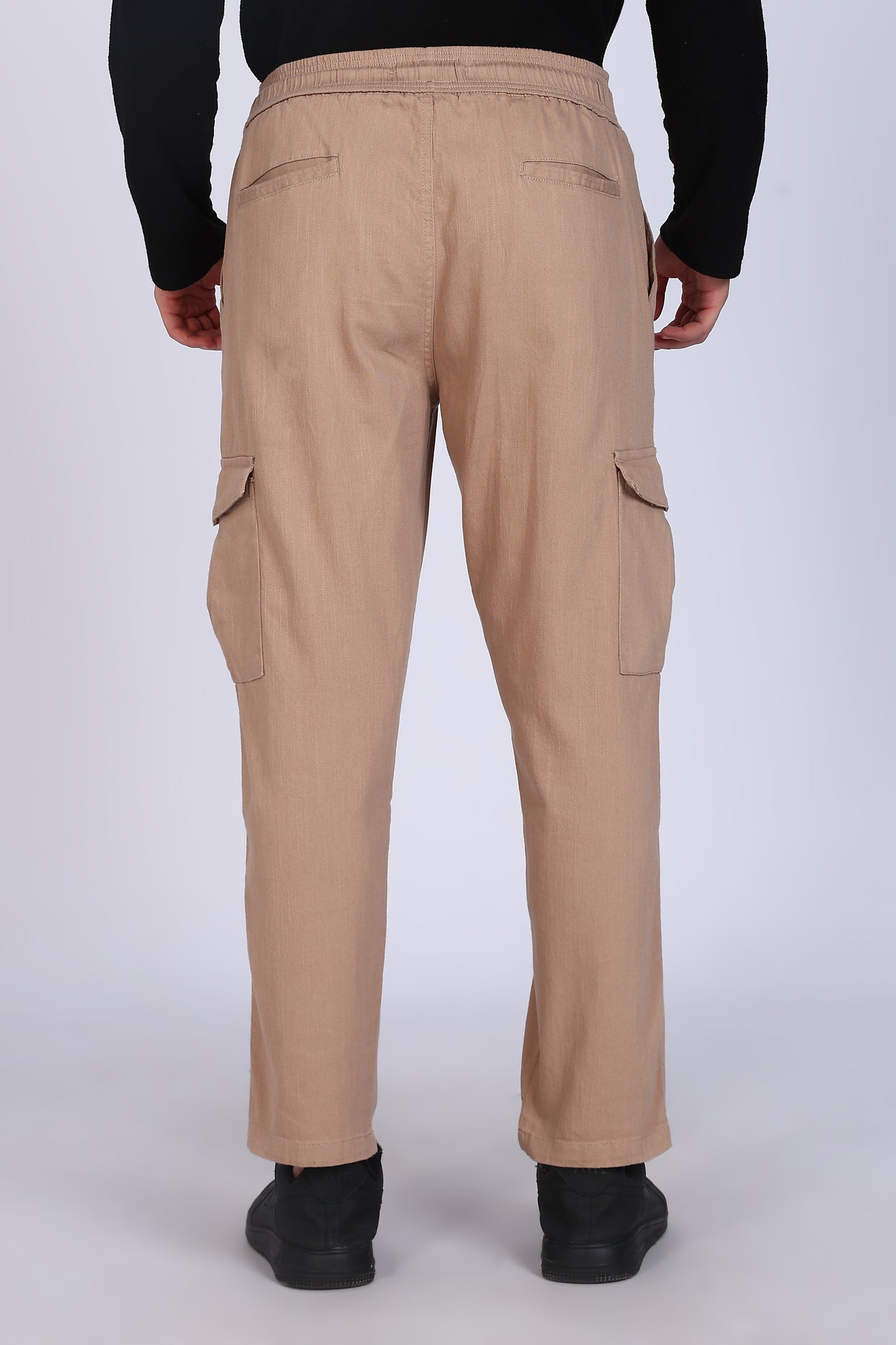 Beige Slim Fit Cargo Trouser