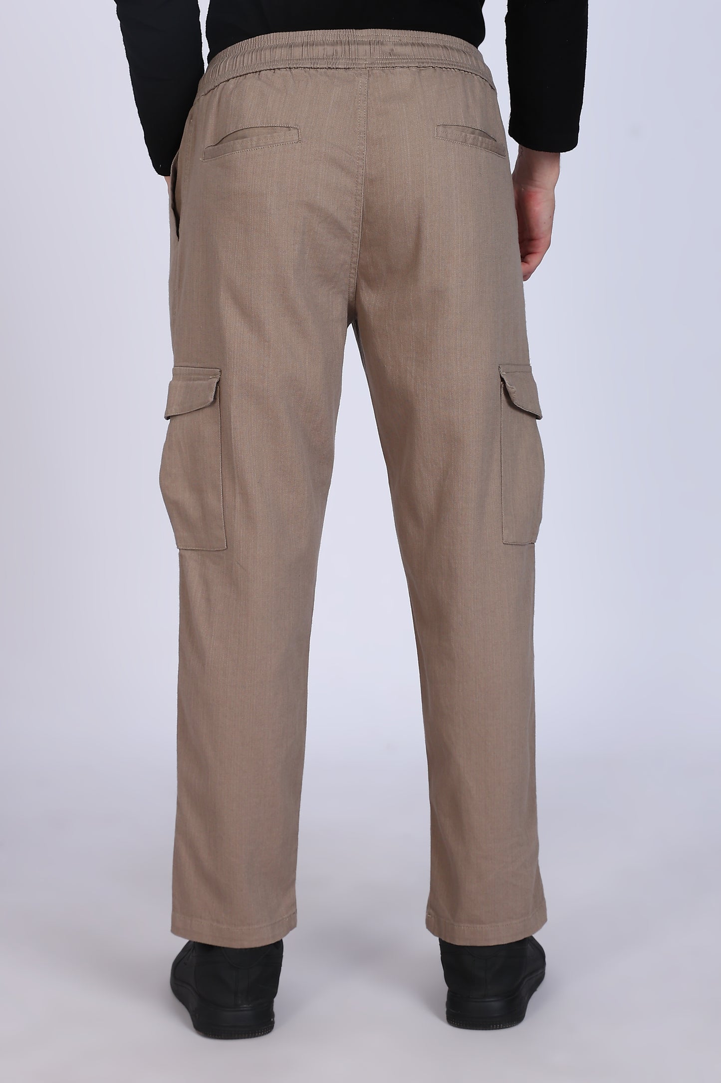 Slim Fit Six Pocket Beige Cargos