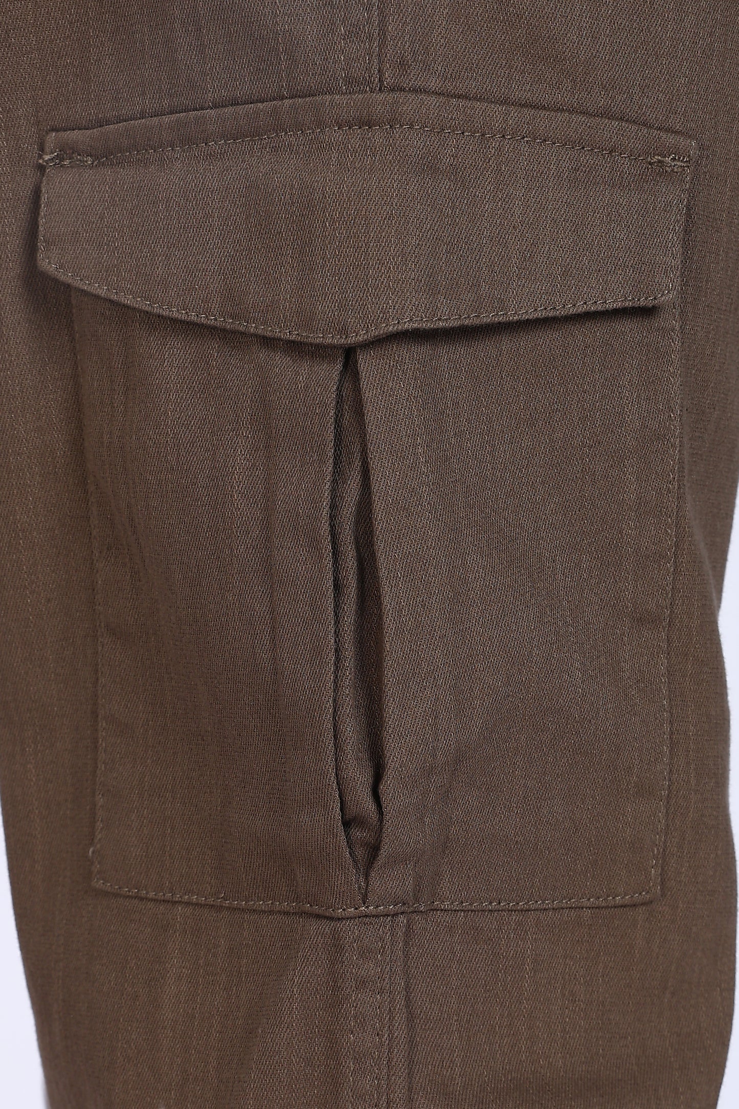 Slim Fit Six Pocket Brown Cargos