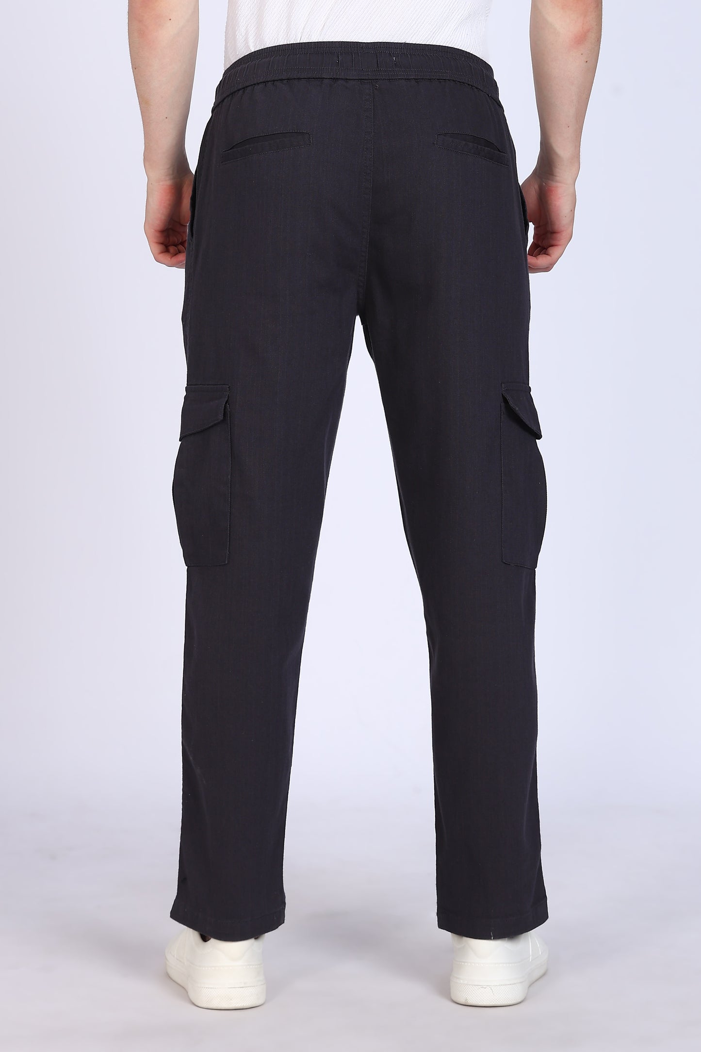 Slim Fit Six Pocket Dark Grey Cargos