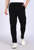 Slim Fit Six Pocket Black Cargos