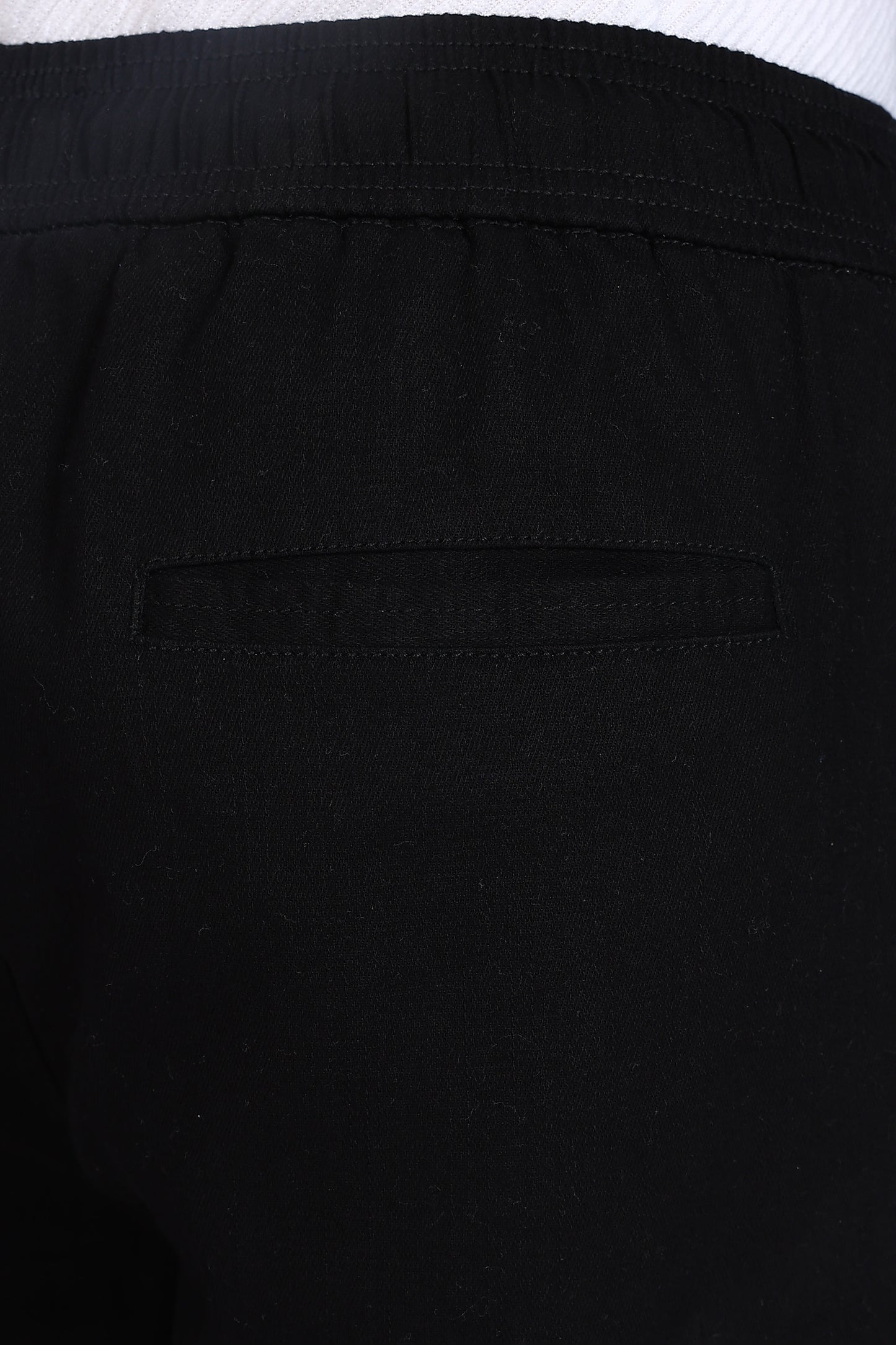 Slim Fit Six Pocket Black Cargos