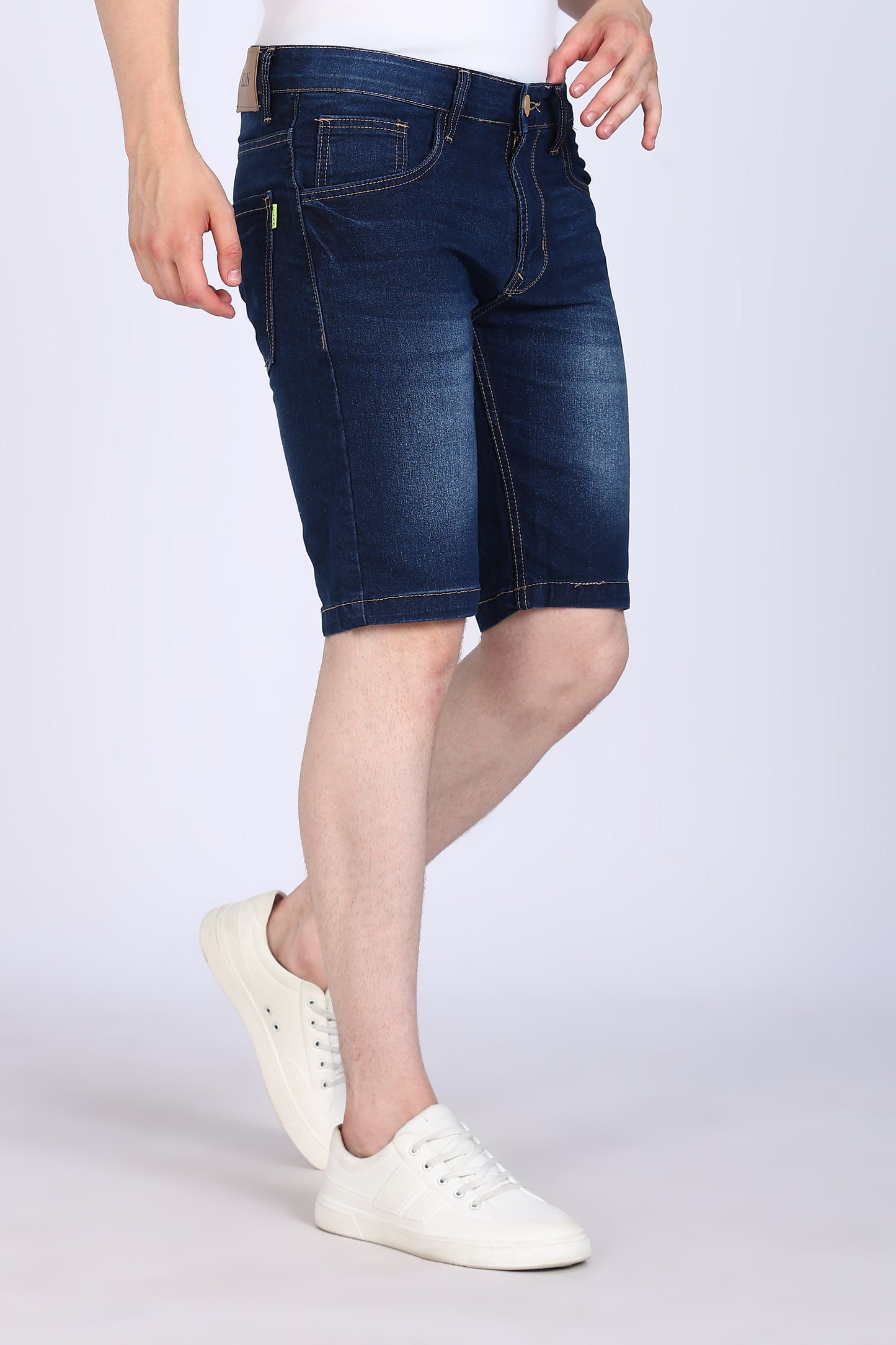 Slim Fit Dark Blue Denim Shorts